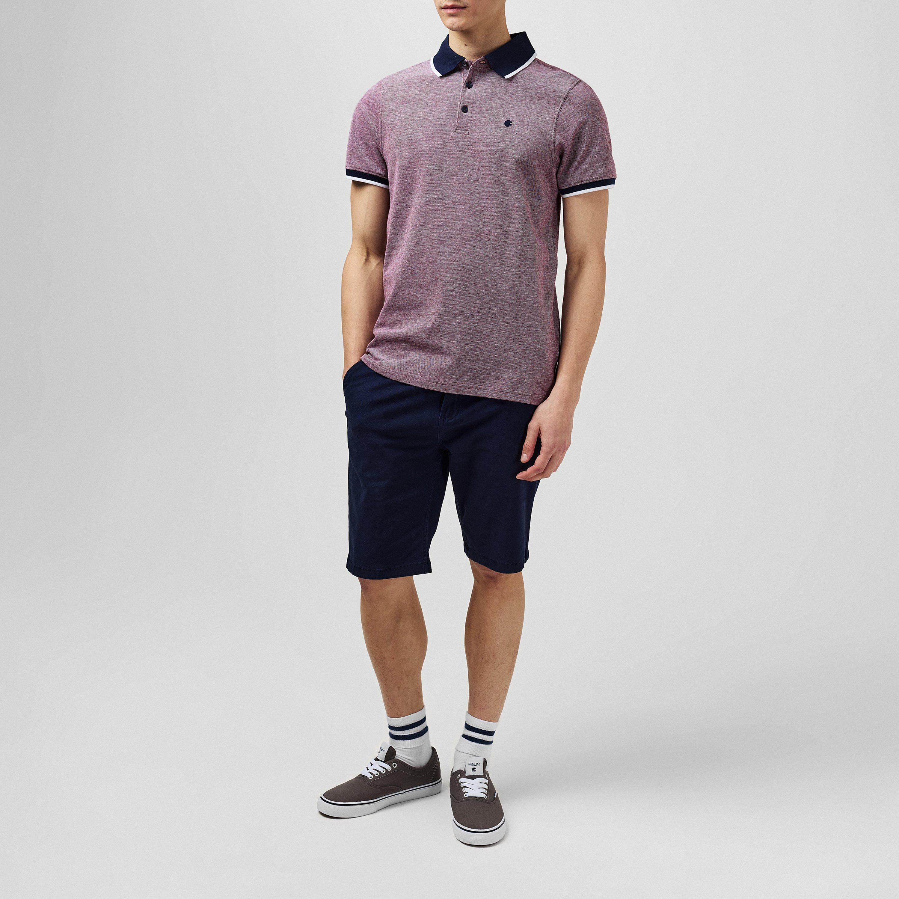 Burgundy/White - SoulCal - Pique Polo Shirt Mens - 5