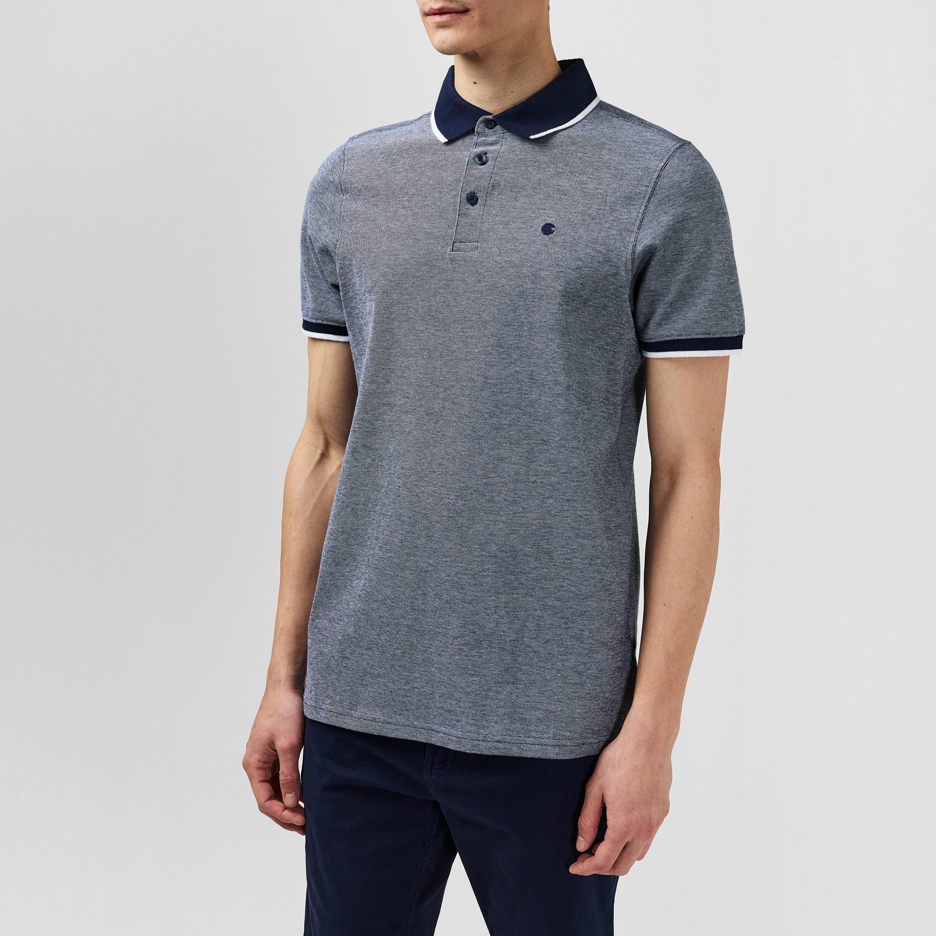Navy/White - SoulCal - Pique Polo Shirt Mens - 3
