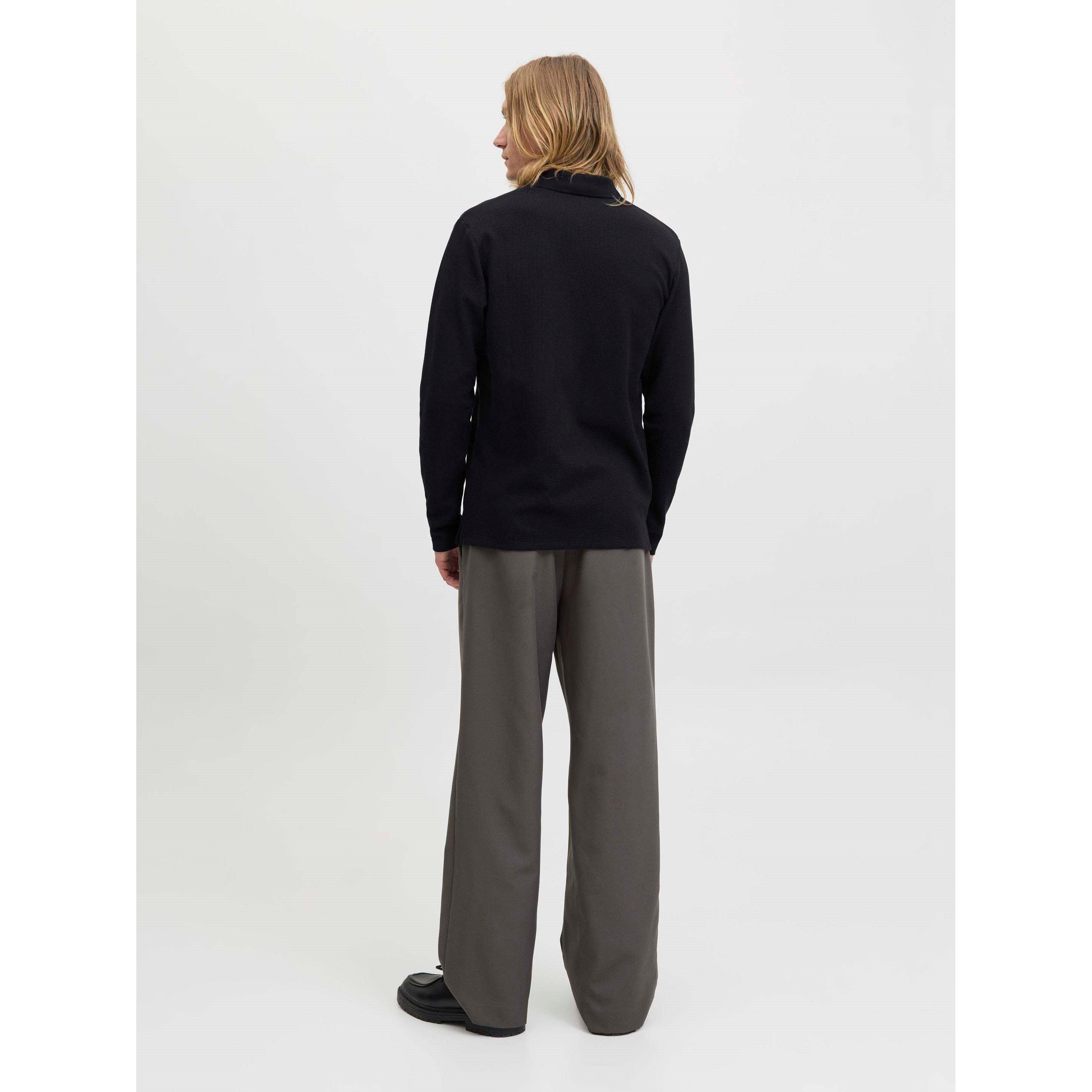 Black - Jack and Jones - Austin Longsleeved Polo Mens - 3