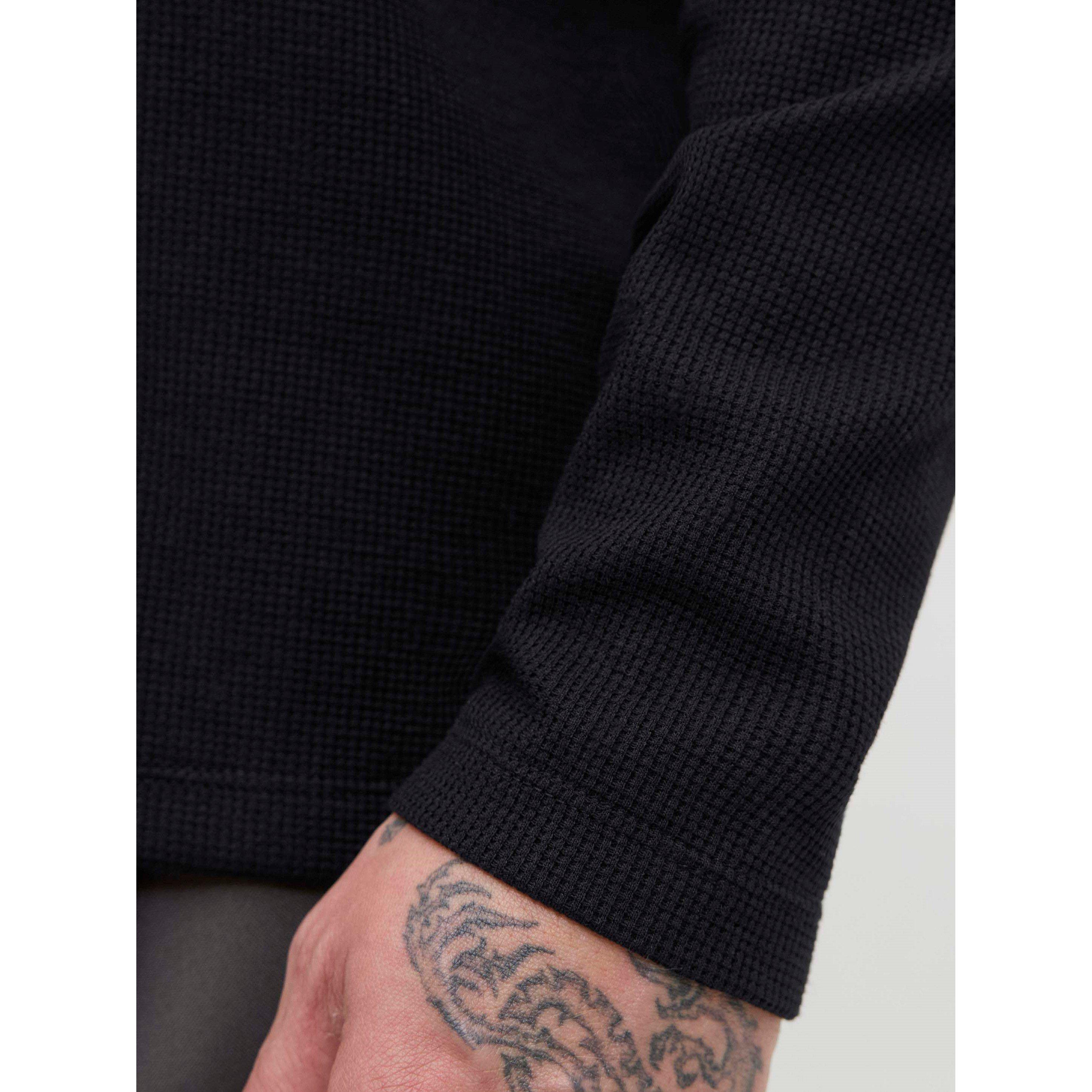 Black - Jack and Jones - Austin Longsleeved Polo Mens - 4