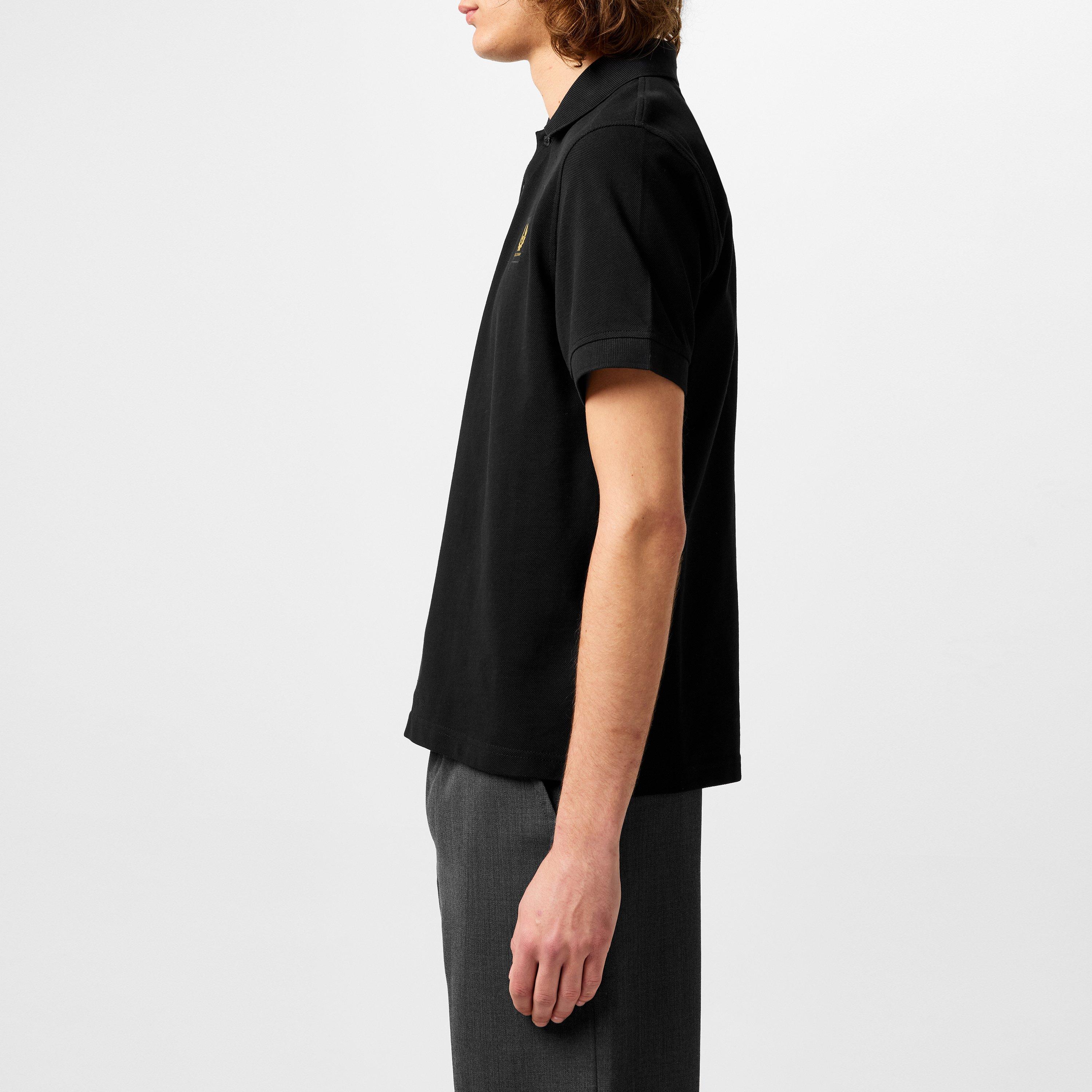 Black - Belstaff - Cotton Pique Polo - 5