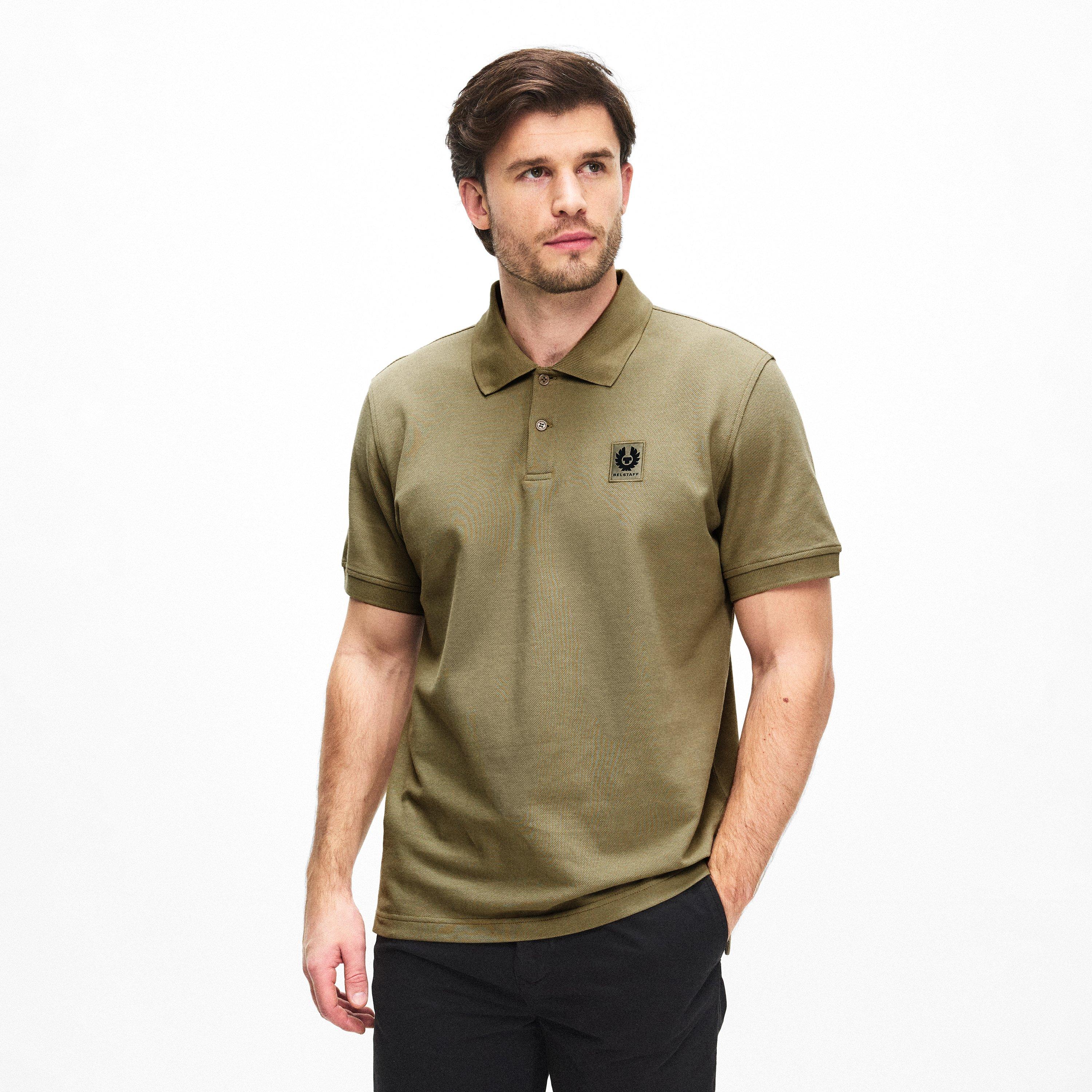 Fatigue Green - Belstaff - Cotton Pique Polo - 3