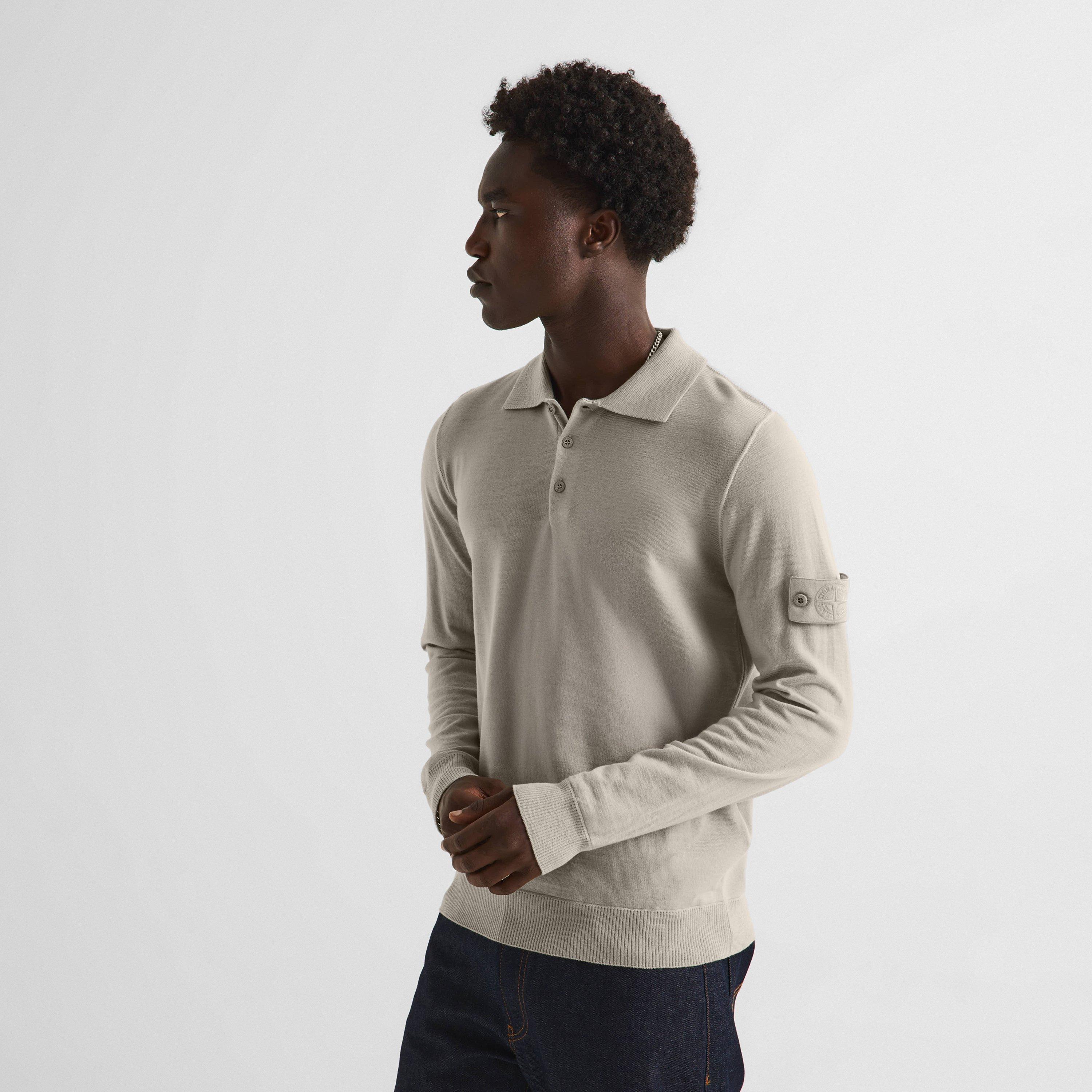 Beige V0090 - Stone Island - Stone GH LS Polo Sn64 - 3