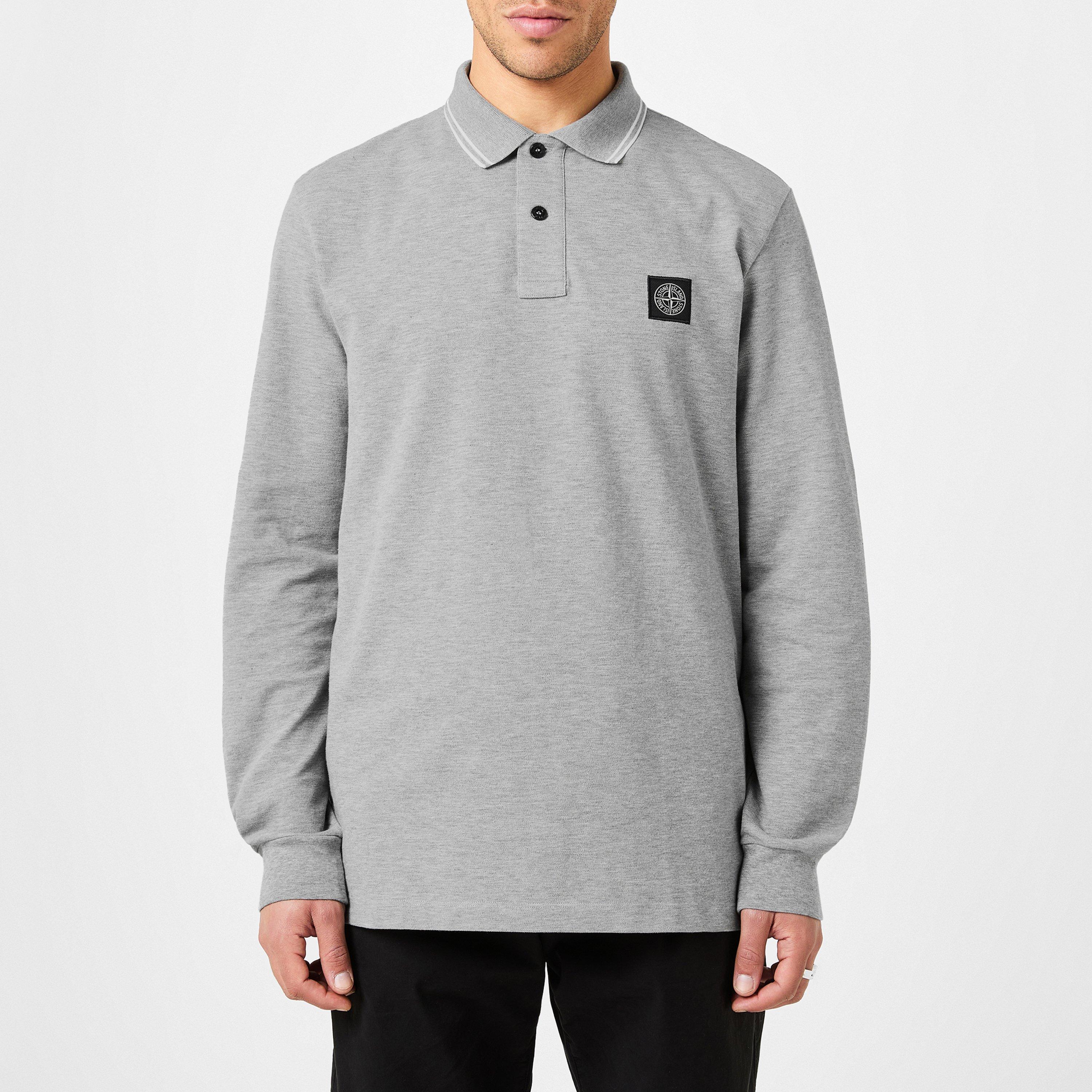 Stone Island | Men's Logo Cotton Compass Patch Polo Shirt