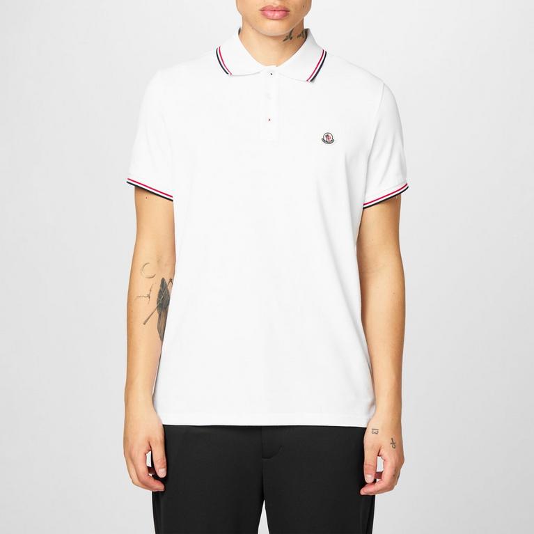 Moncler | Men'S Logo Cotton Maglia Polo Shirt | Short Sleeve Moncler | Men'S Logo Cotton Maglia Polo Shirt | Short Sleeve
