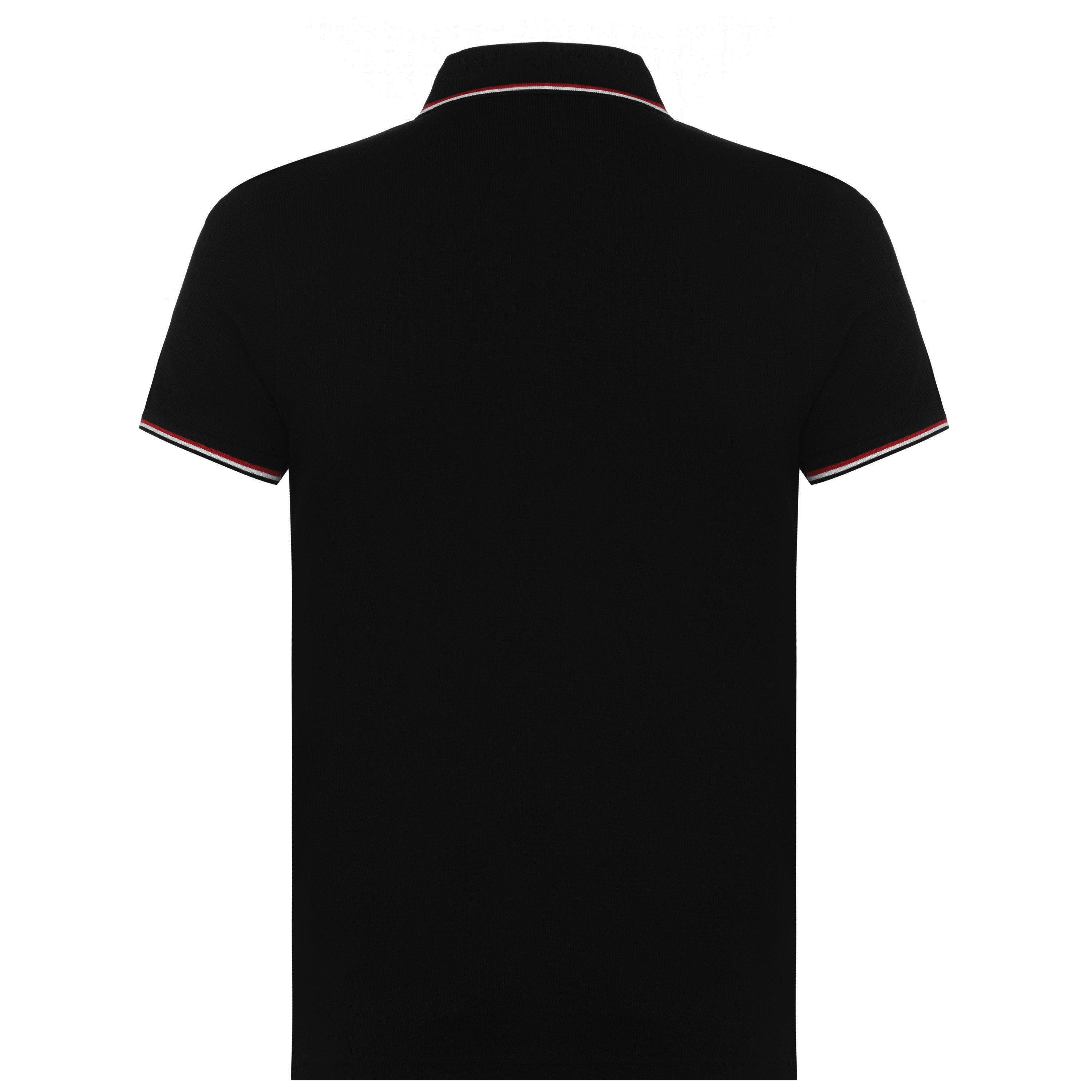 Black 999 - Moncler - Men's Logo Cotton Maglia Polo Shirt - 2
