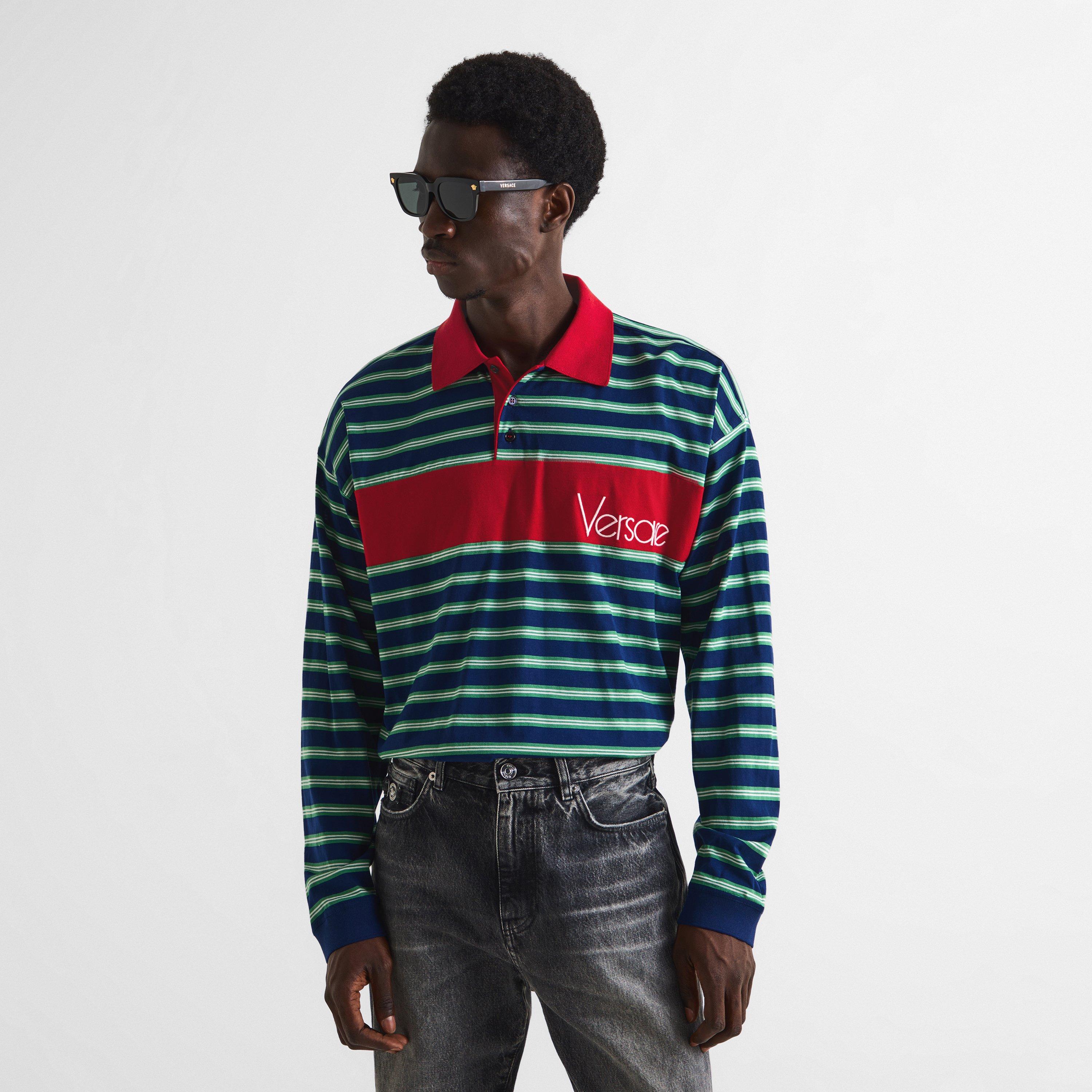 Ink/Grass/Wht - Versace - Versace Vint Str LS Sn64 - 3