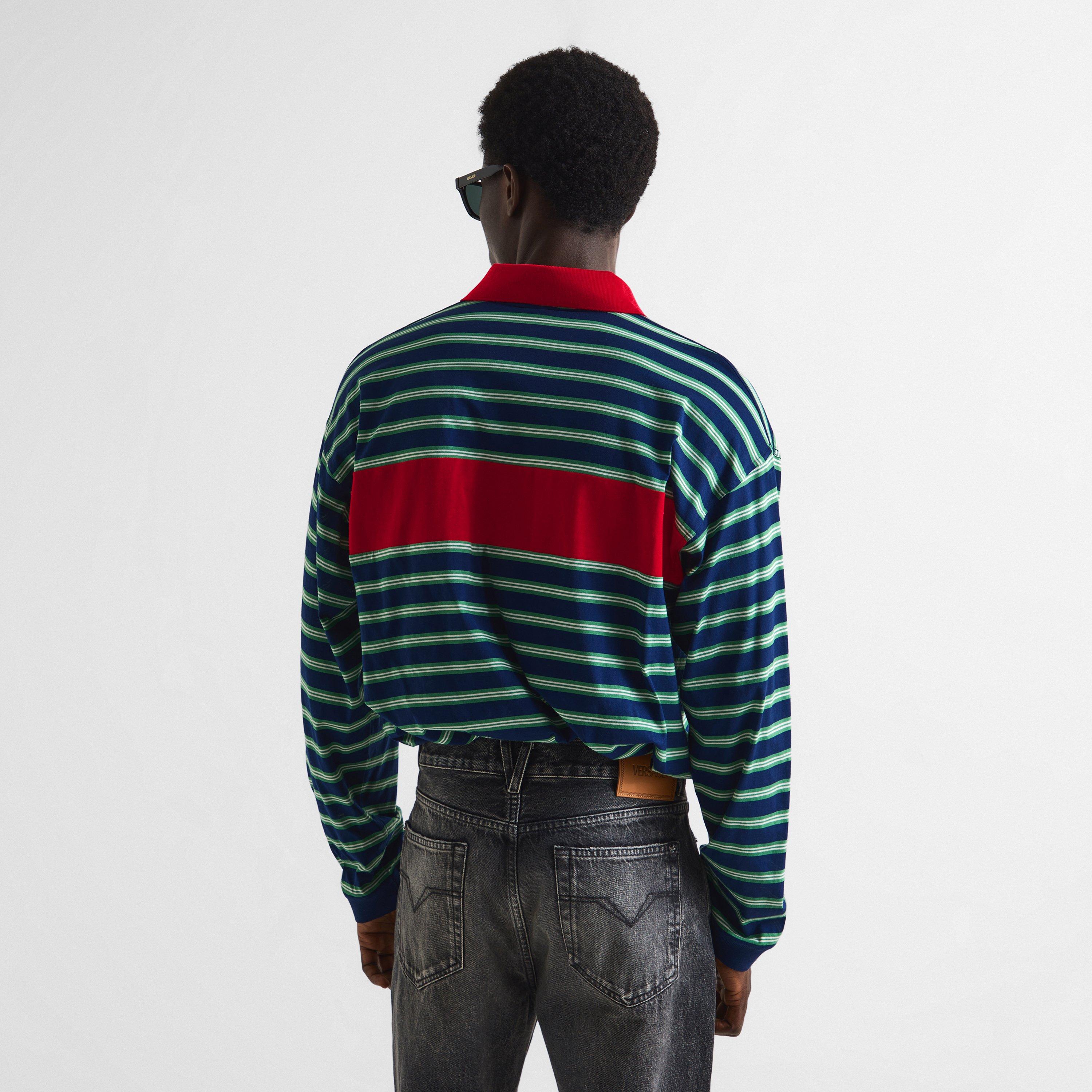 Ink/Grass/Wht - Versace - Versace Vint Str LS Sn64 - 4