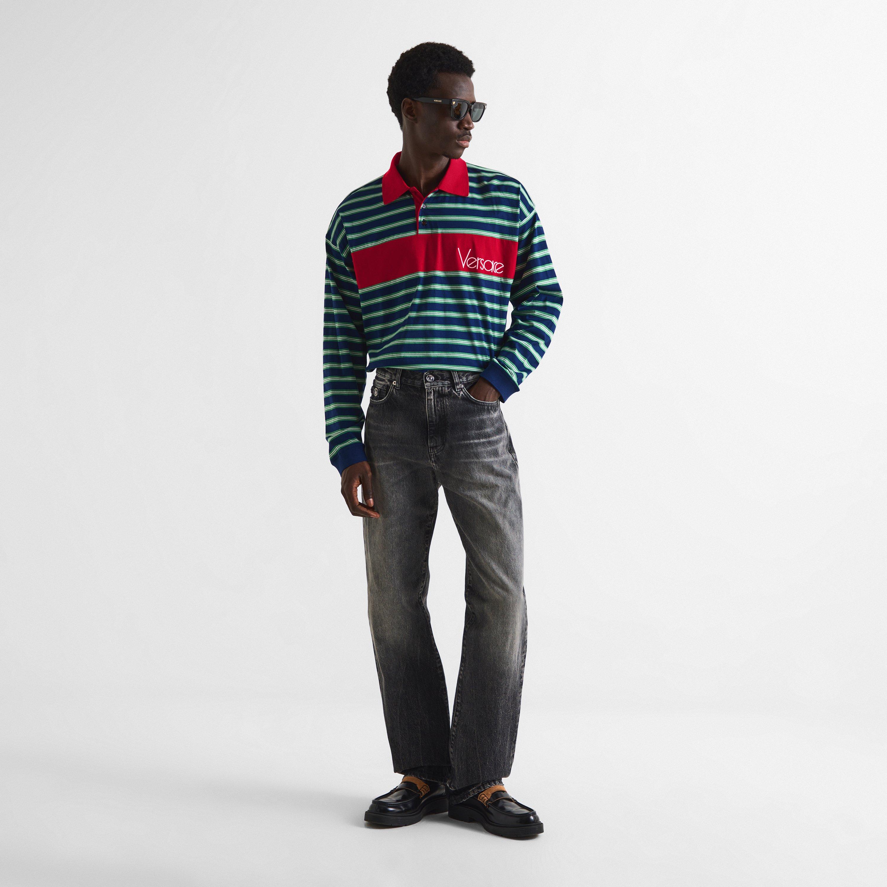 Ink/Grass/Wht - Versace - Versace Vint Str LS Sn64 - 6