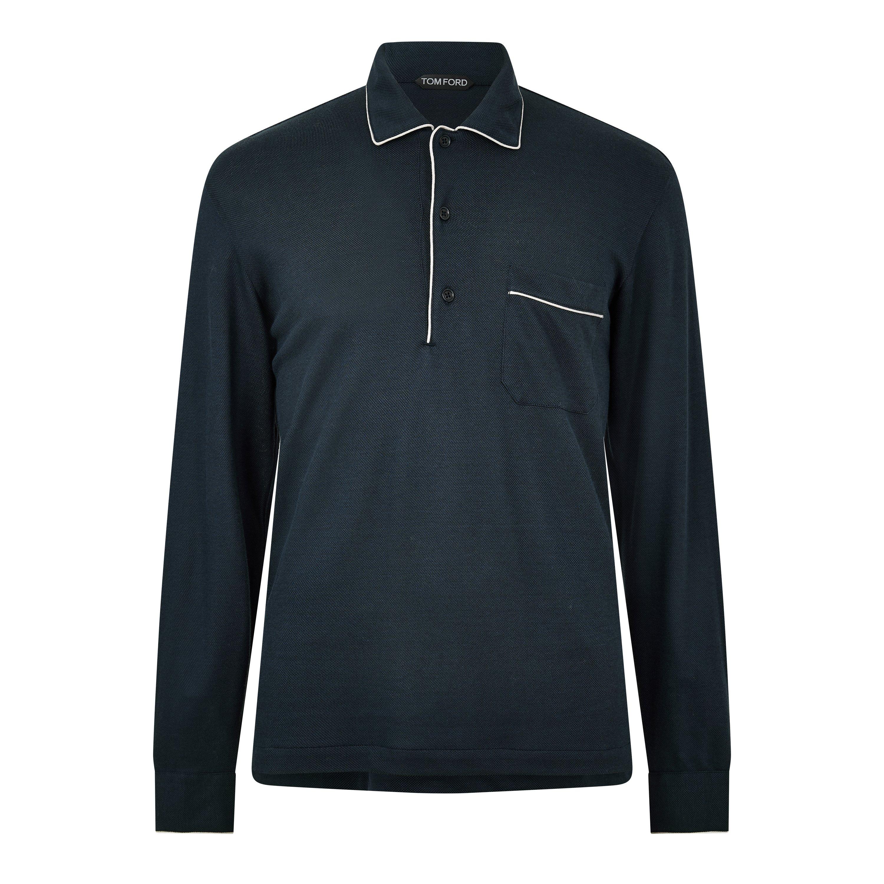 Dark Navy - Tom Ford - TF L/S Polo Sn64 - 1
