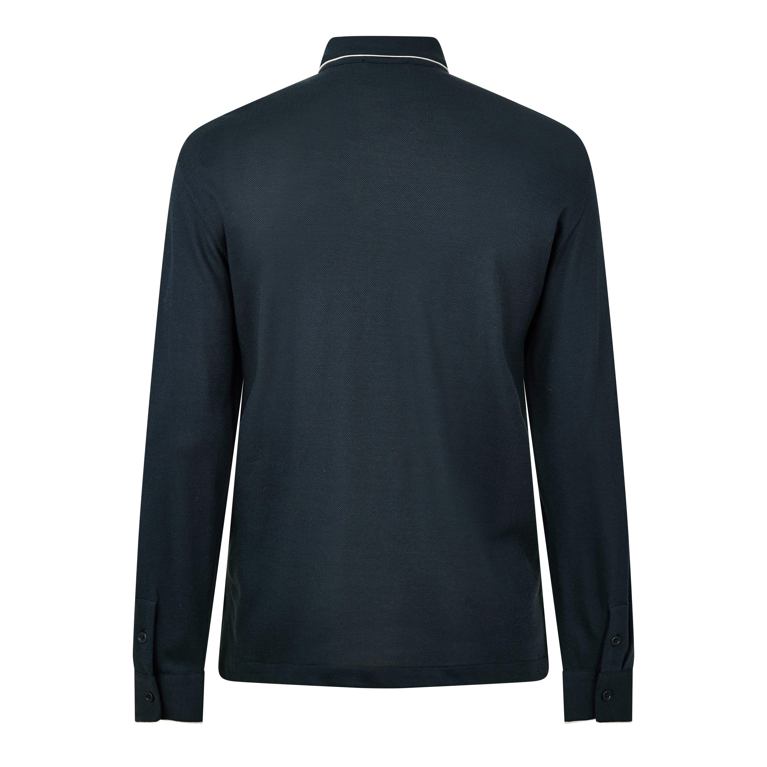 Dark Navy - Tom Ford - TF L/S Polo Sn64 - 2