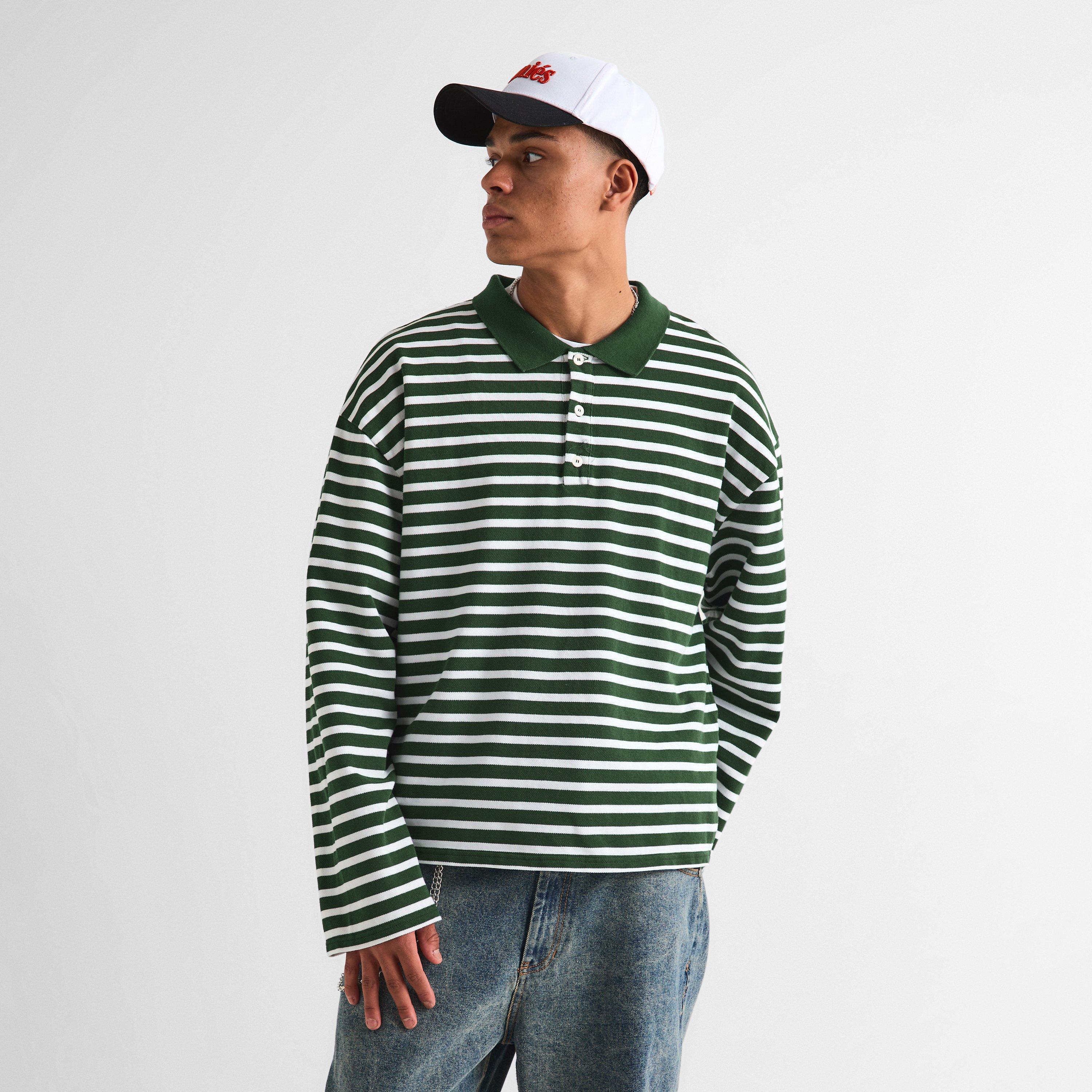 Forest/White - Summit - Men's Long Sleeve Polo Shirt - 3