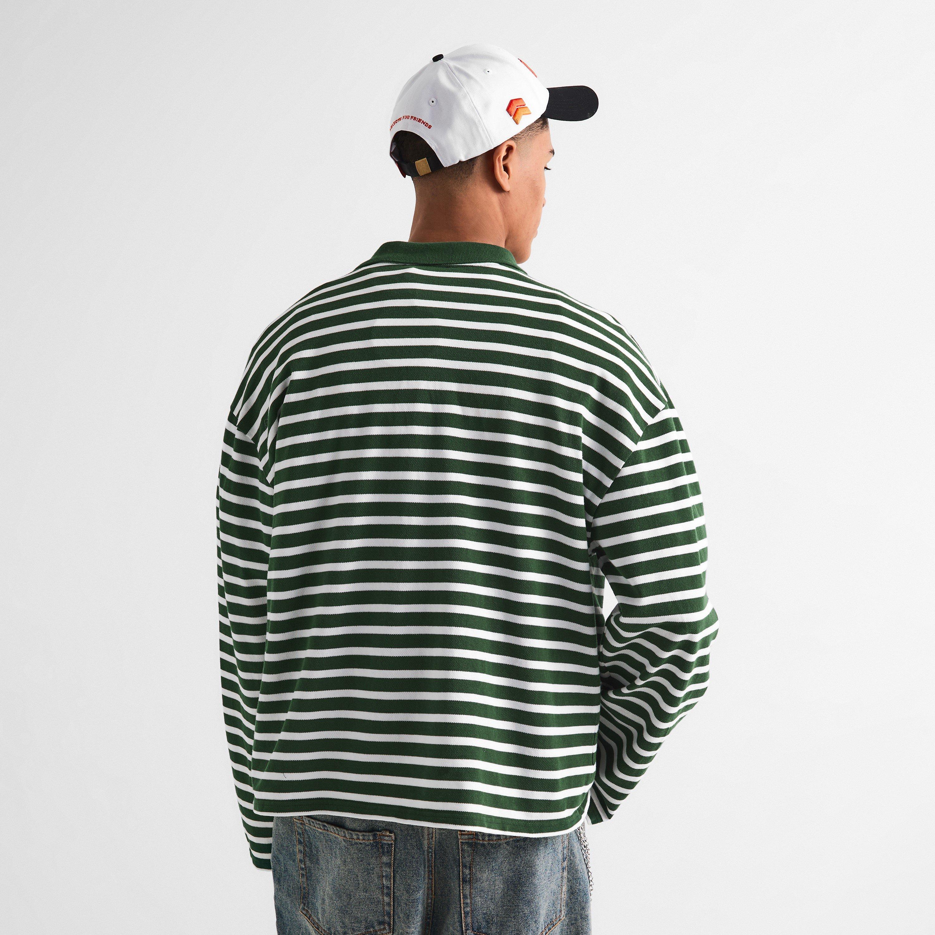 Forest/White - Summit - Men's Long Sleeve Polo Shirt - 4