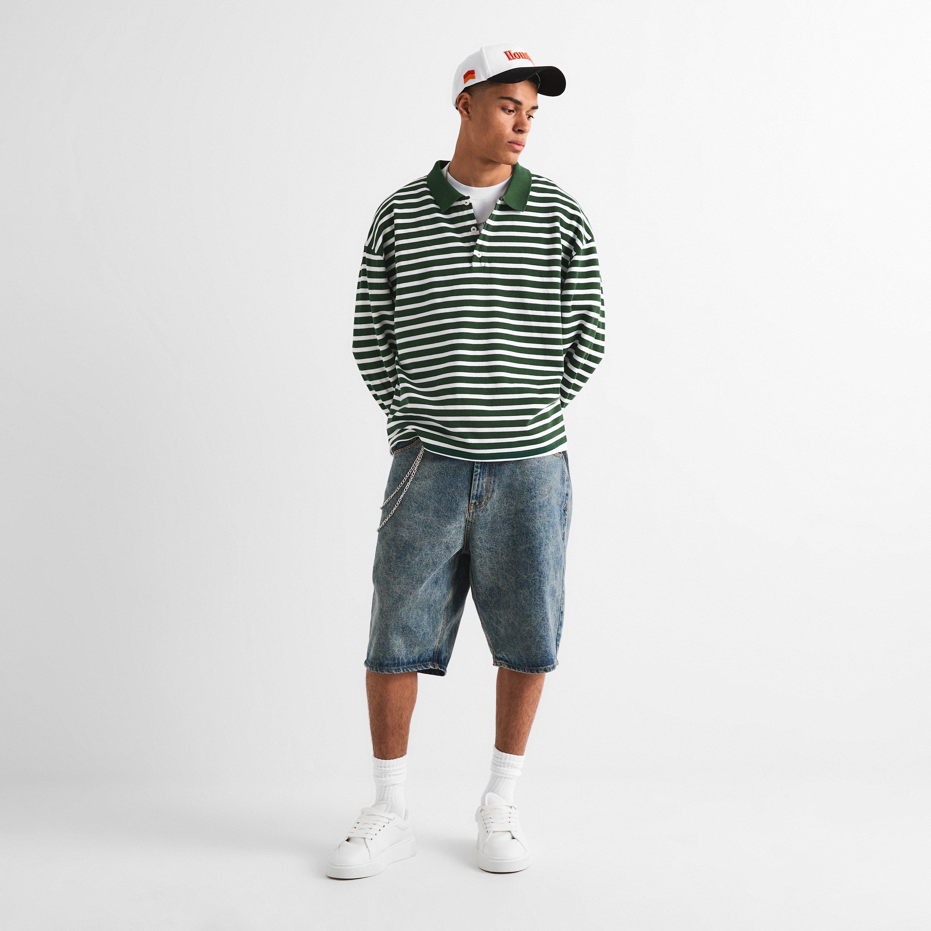 Forest/White - Summit - Men's Long Sleeve Polo Shirt - 6