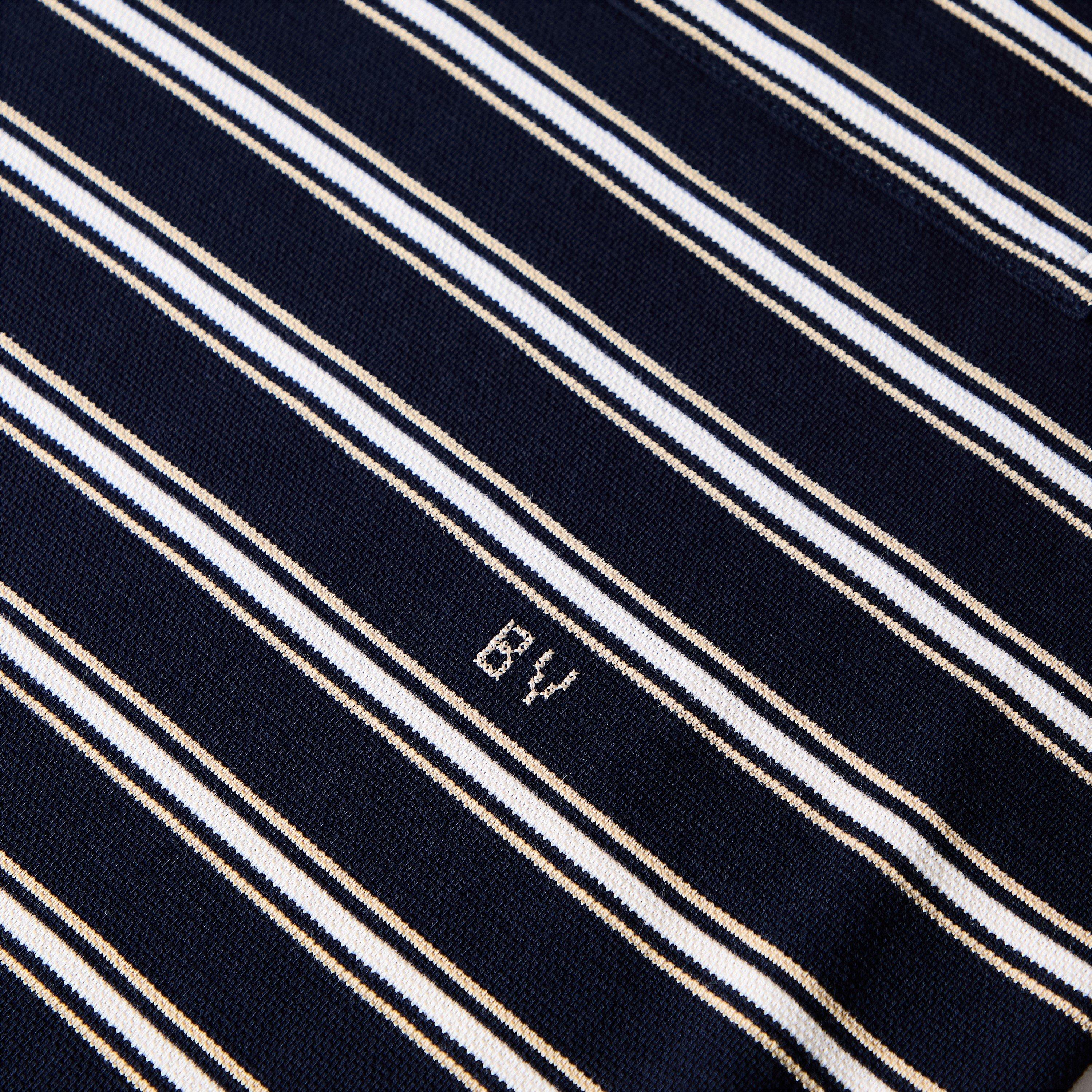 Night/Beige - Bottega Veneta - BV Stripe LS Polo Sn64 - 3