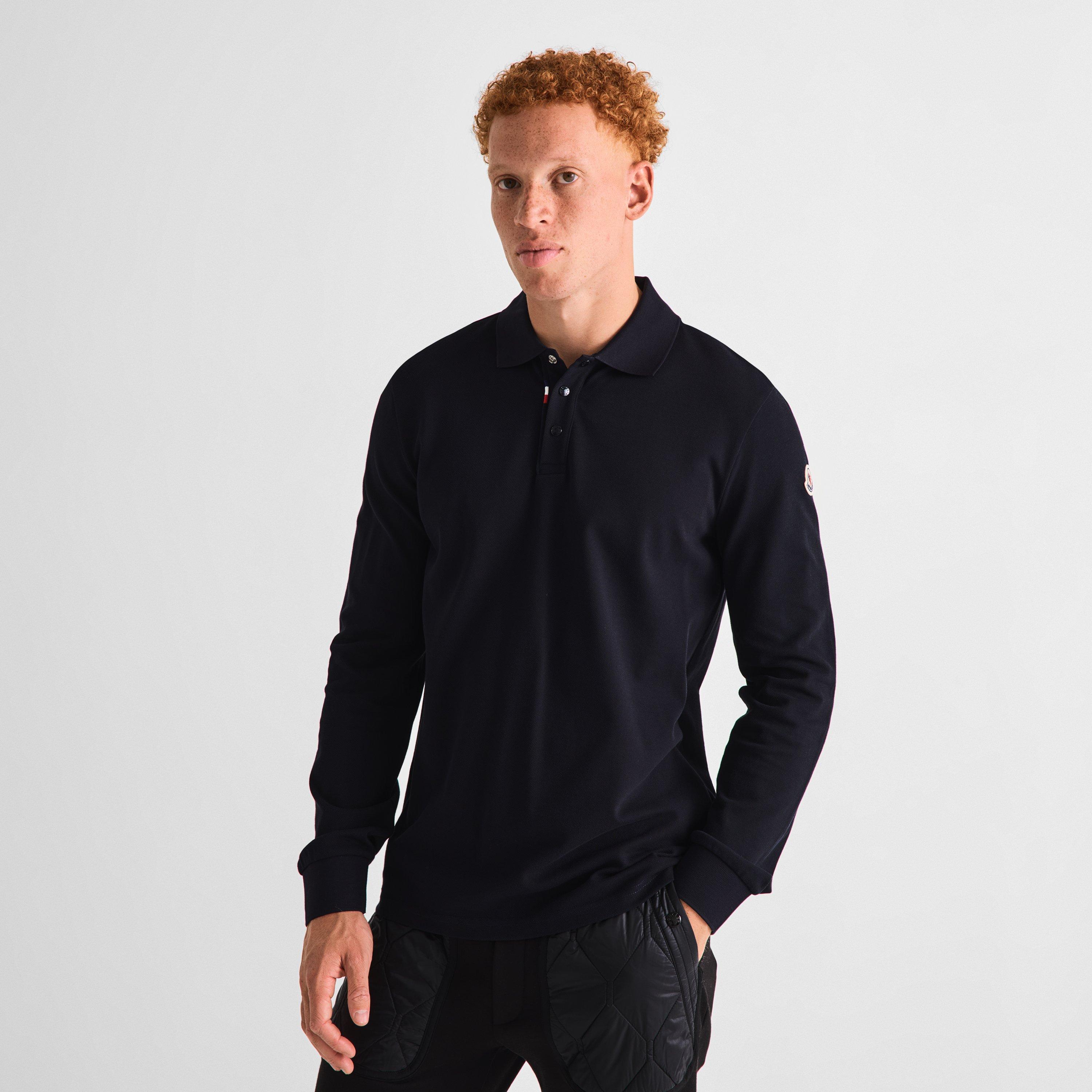 Navy 77X - Moncler - Moncler Tric LS Polo Sn64 - 3