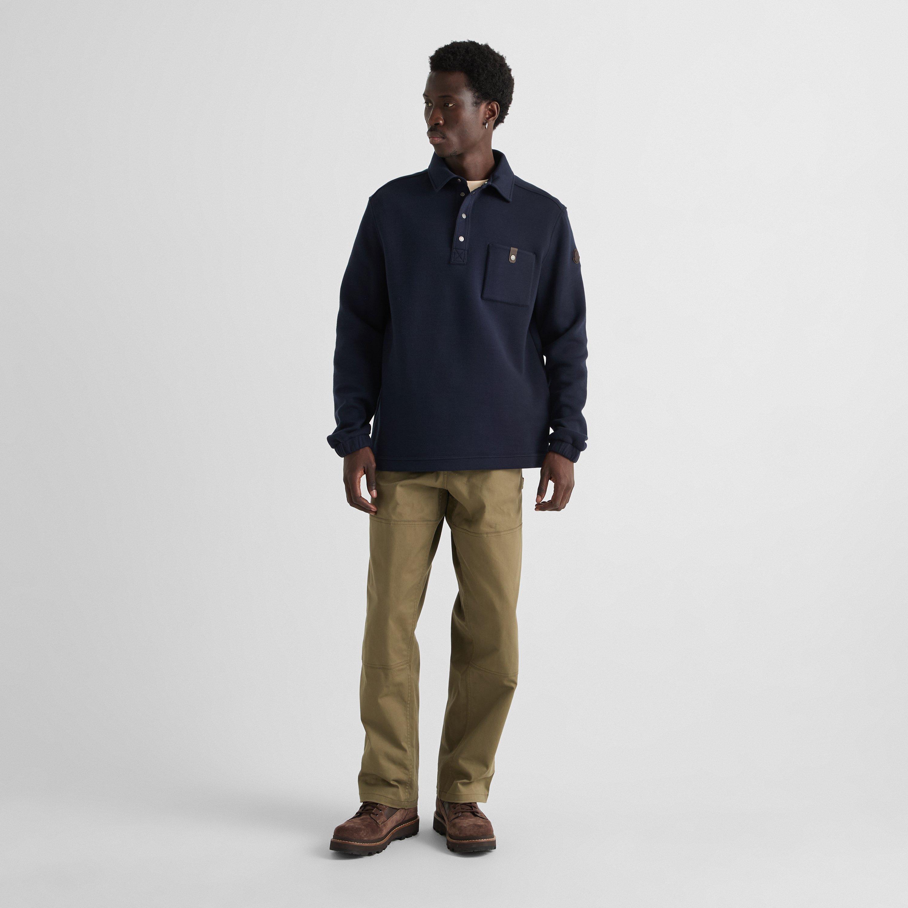 Navy 742 - Moncler - Men's Edit Long-Sleeve Cotton Polo Shirt - 6