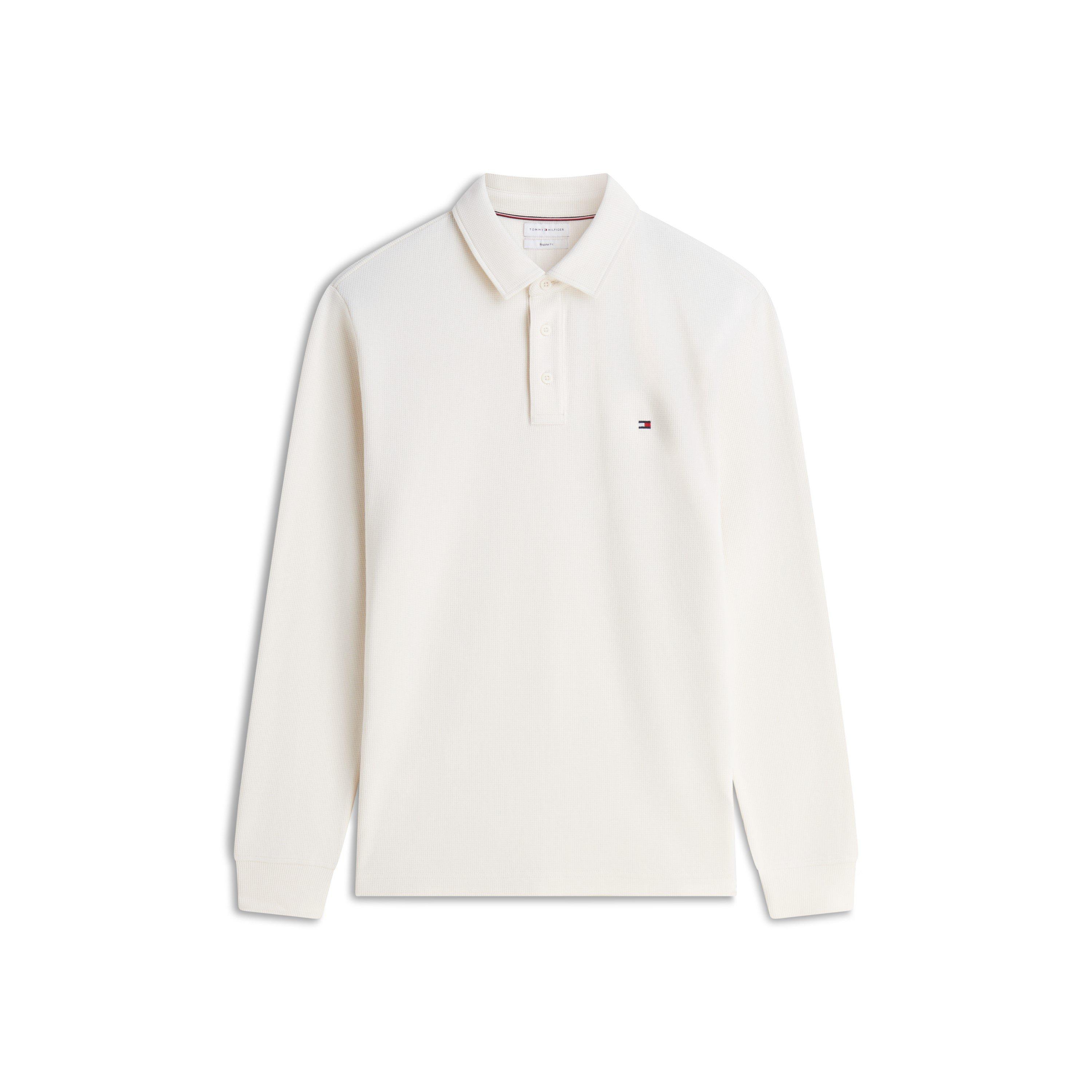 Ivory Petal - Tommy Hilfiger - Tommy LS Waffle Polo Sn64 - 1