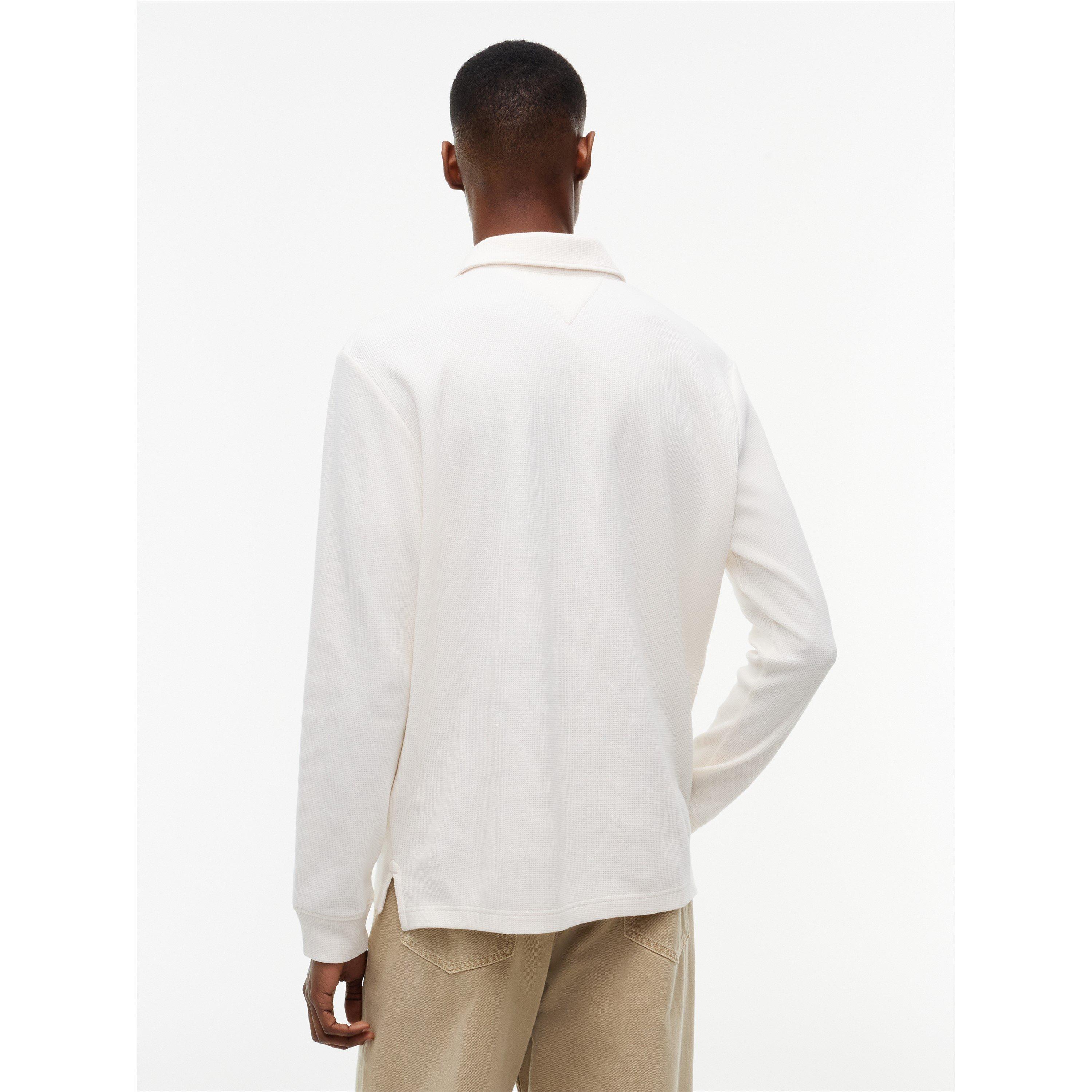 Ivory Petal - Tommy Hilfiger - Tommy LS Waffle Polo Sn64 - 5