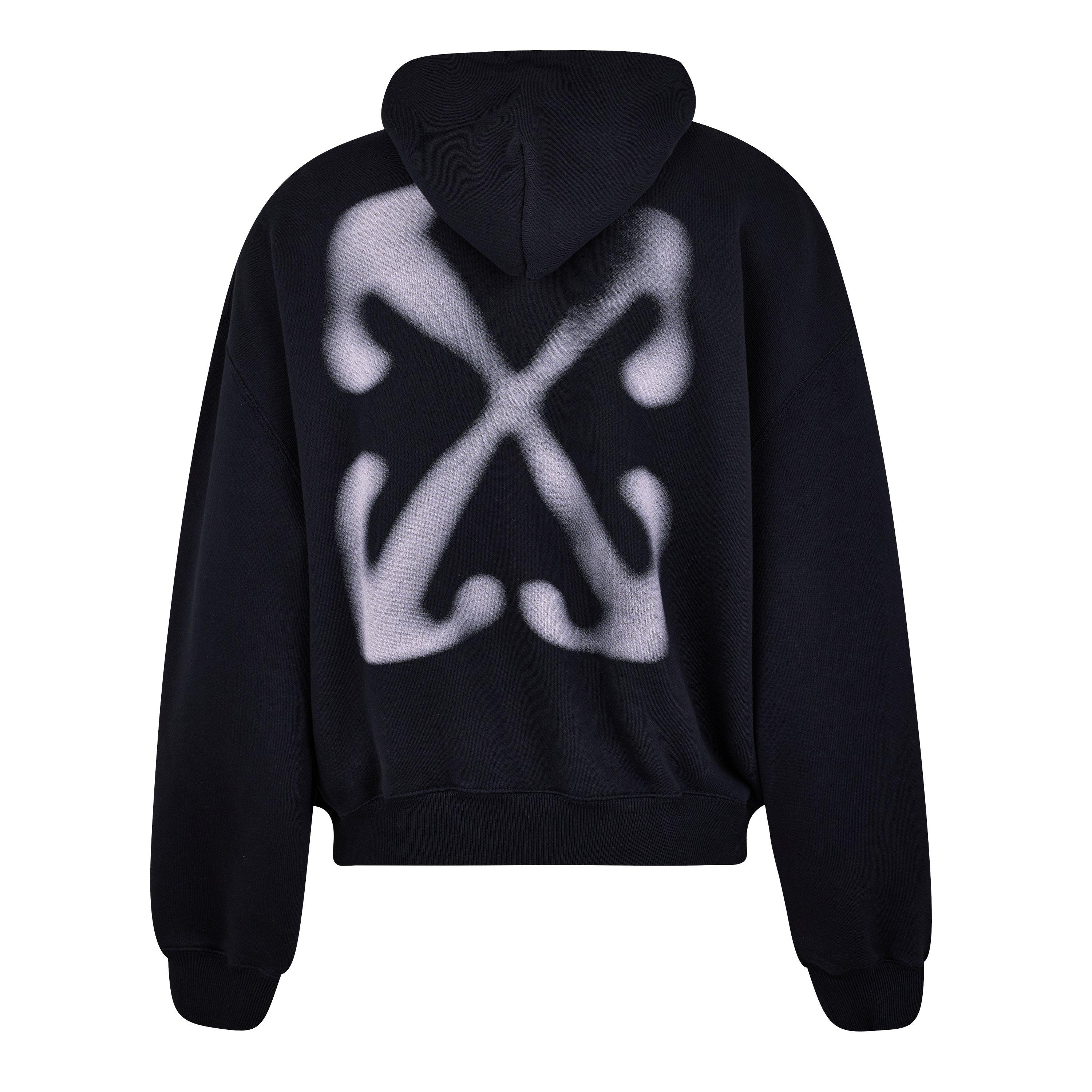 Black - Off White - Men's Vanish Over The Head Hoodie, Gradient Design - 2
