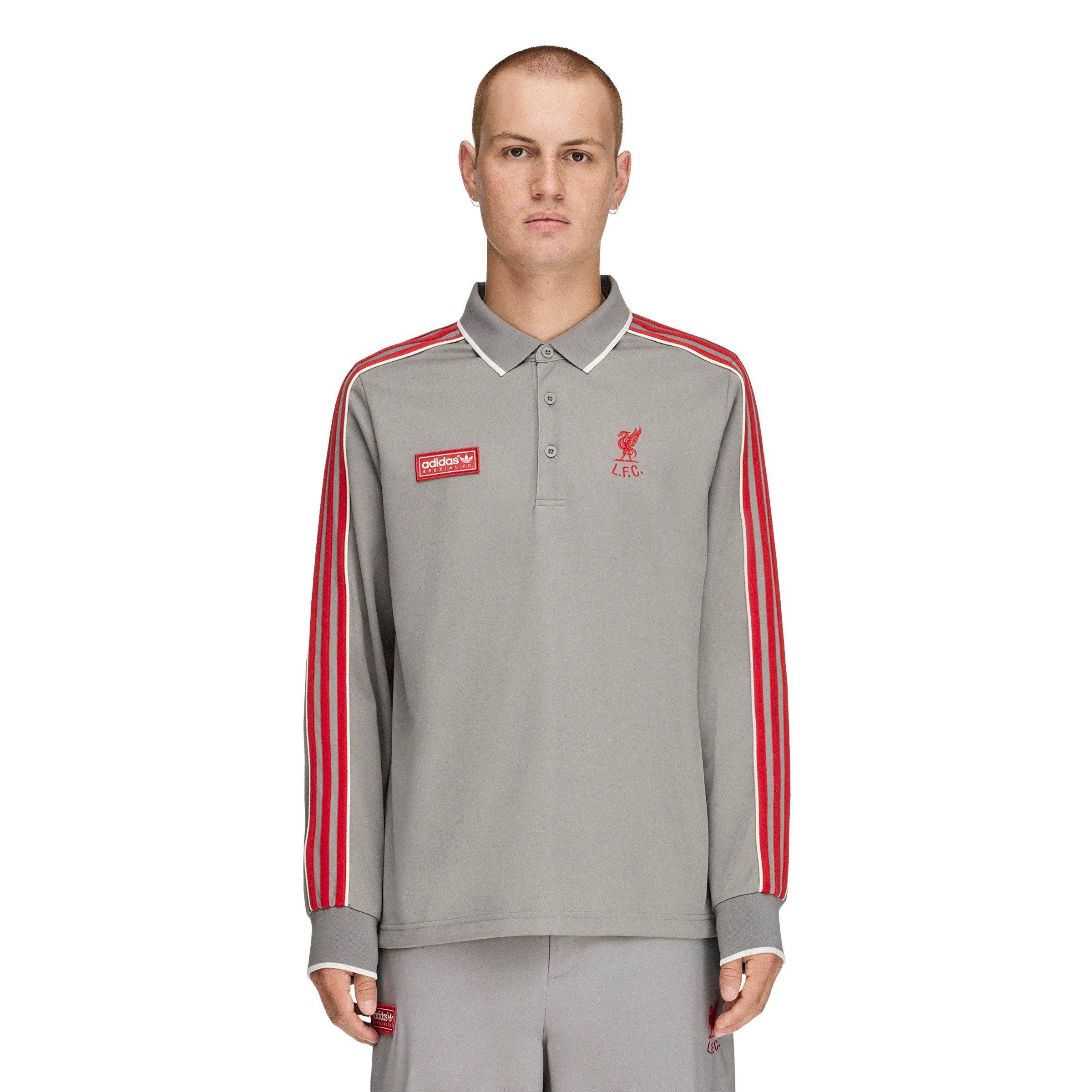Dove Grey - adidas - Men's Liverpool FC Long-Sleeve Polo Shirt - 3