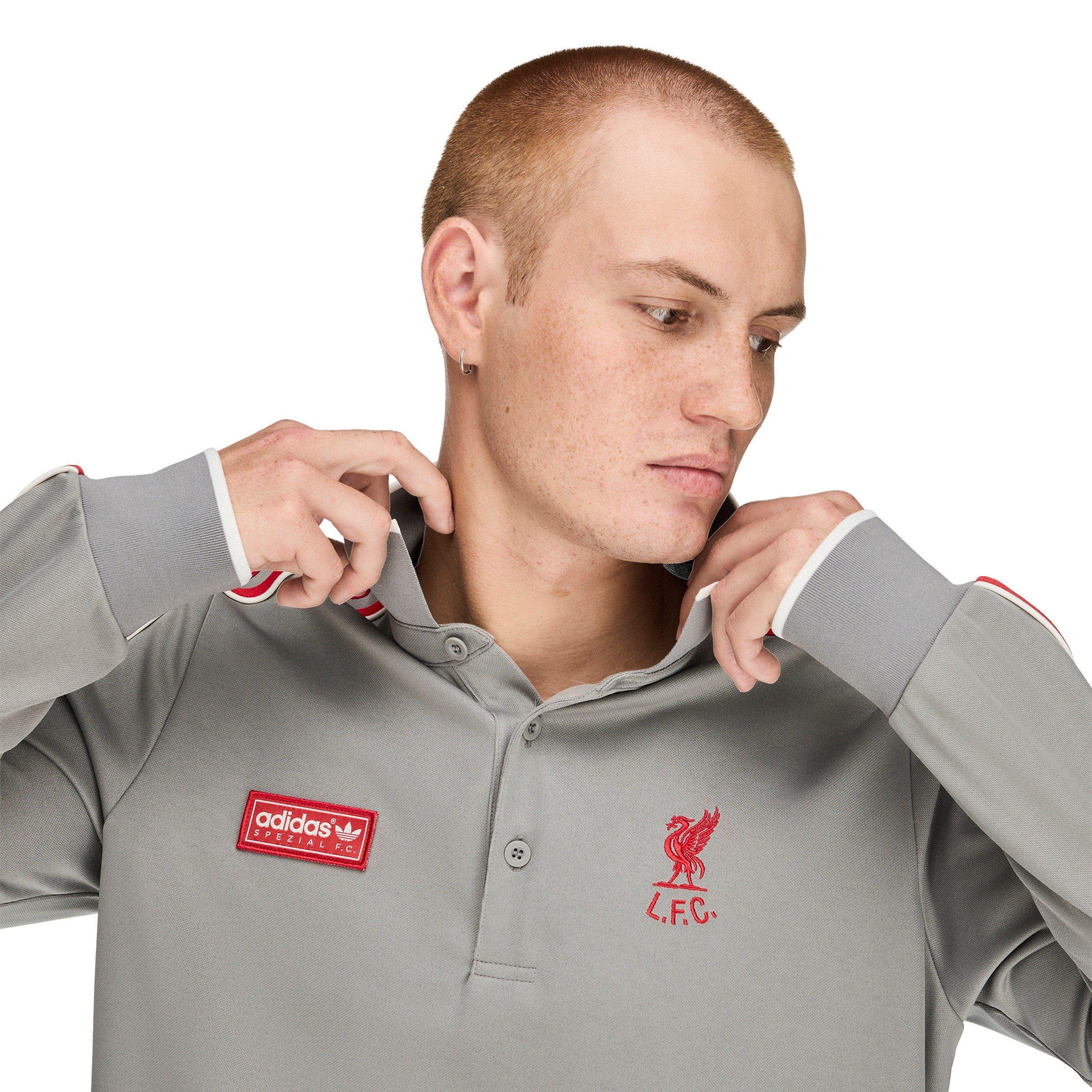 Dove Grey - adidas - Men's Liverpool FC Long-Sleeve Polo Shirt - 4
