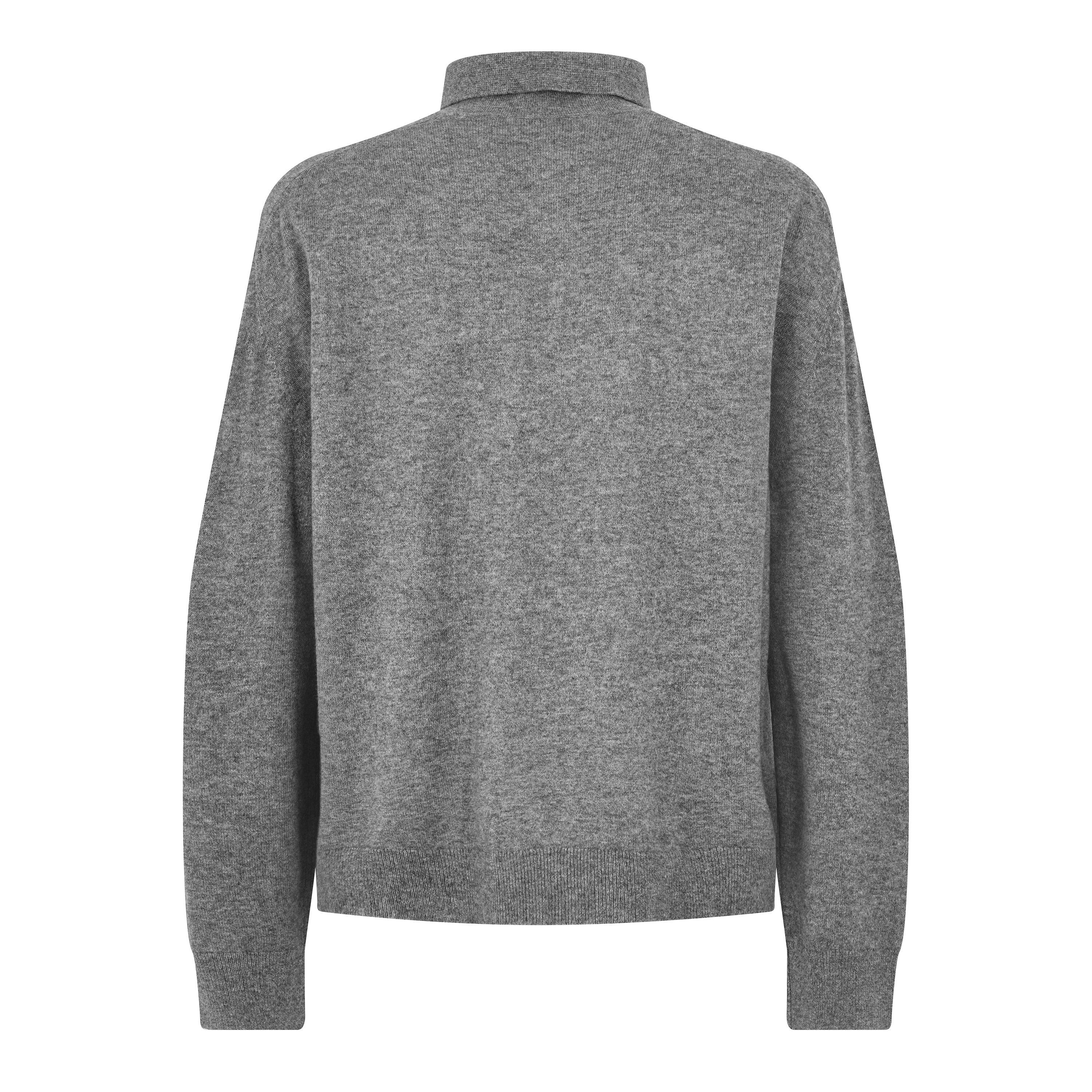 Grey - Acne Studios - Men's Kluxey Wool Long-Sleeve Polo Shirt - 2