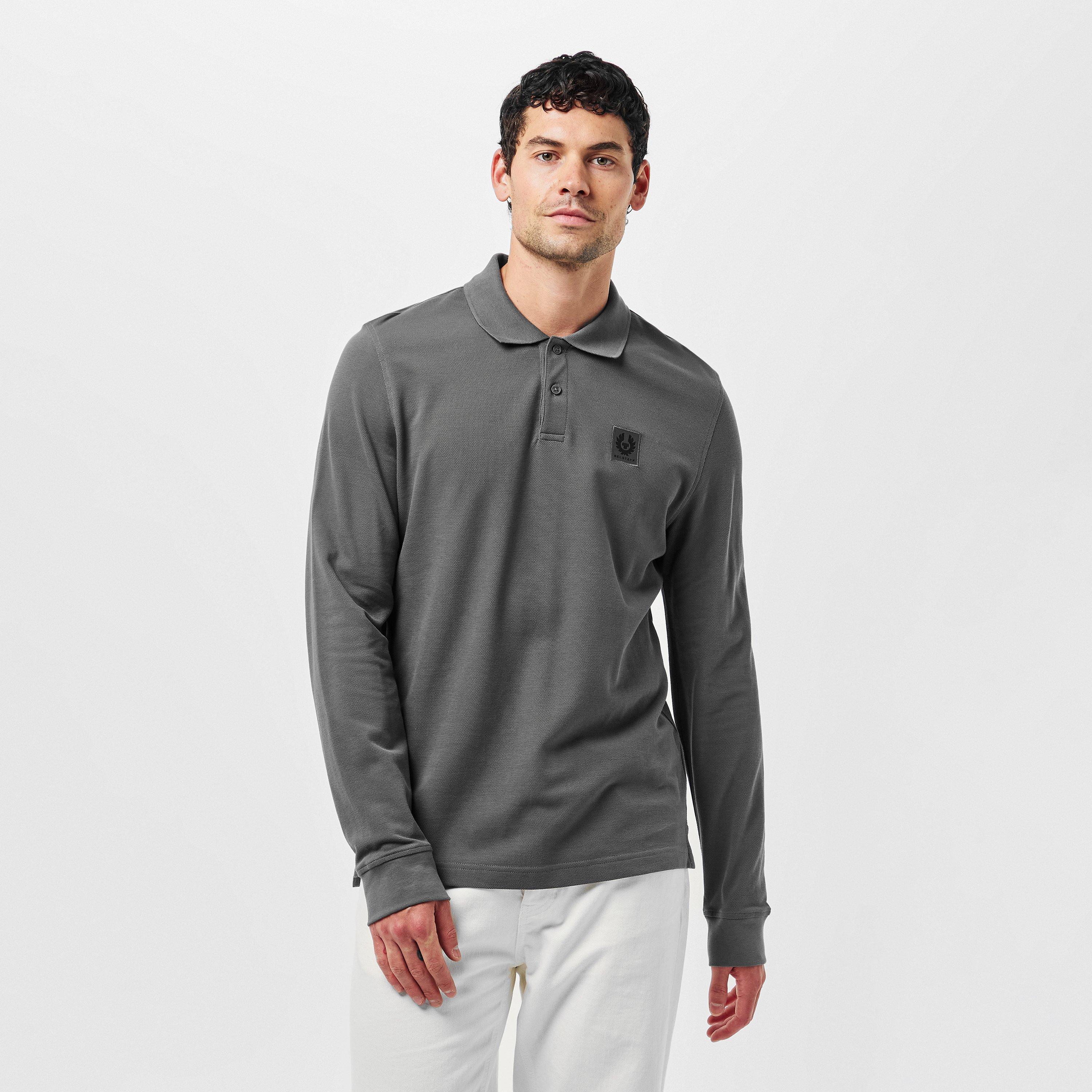 Tornado Grey - Belstaff - Long Sleeved Polo Shirt - 3