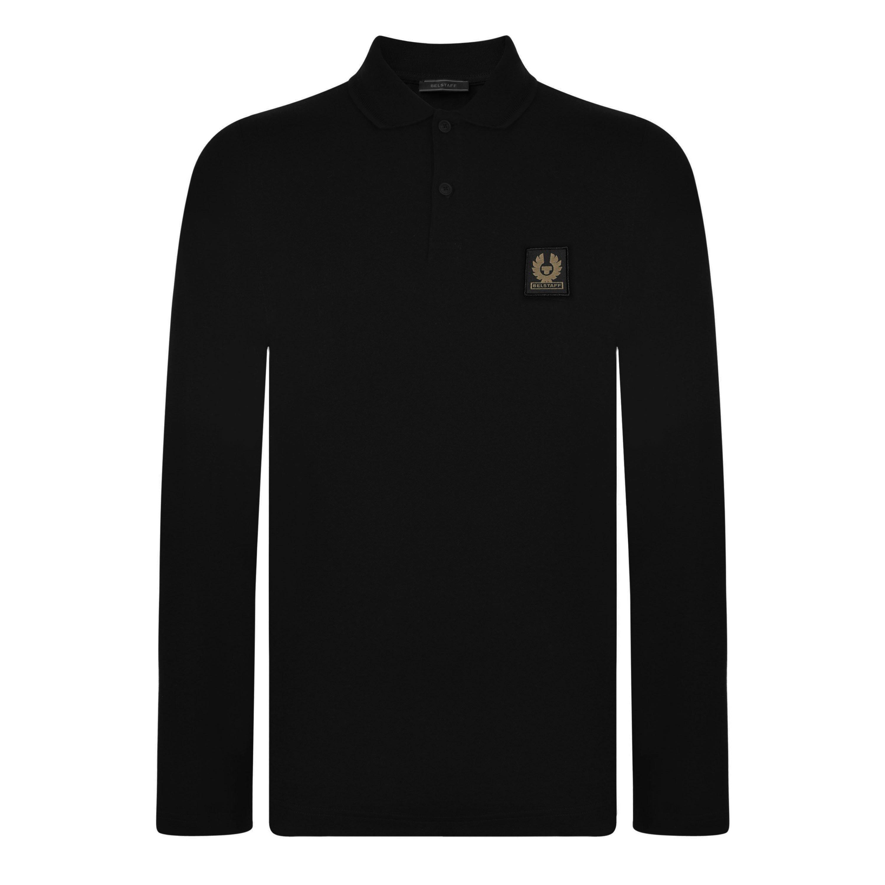 Belstaff Long Sleeved Polo Shirt - Black - M
