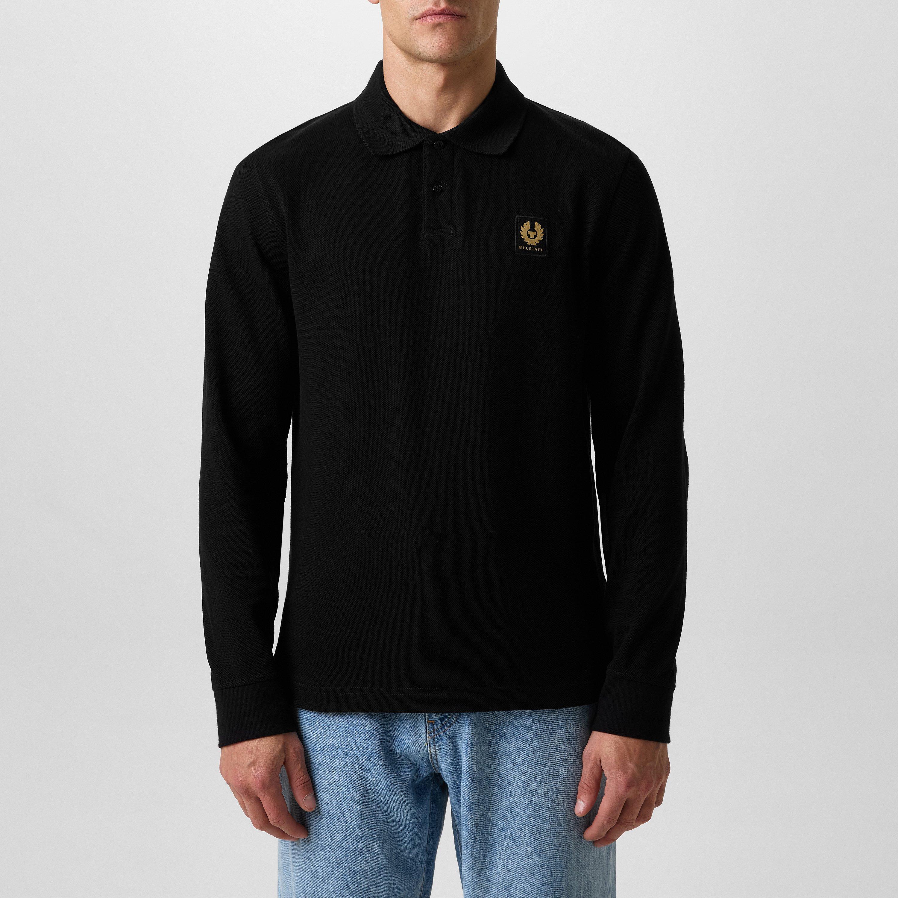 Black - Belstaff - Long Sleeved Polo Shirt - 3