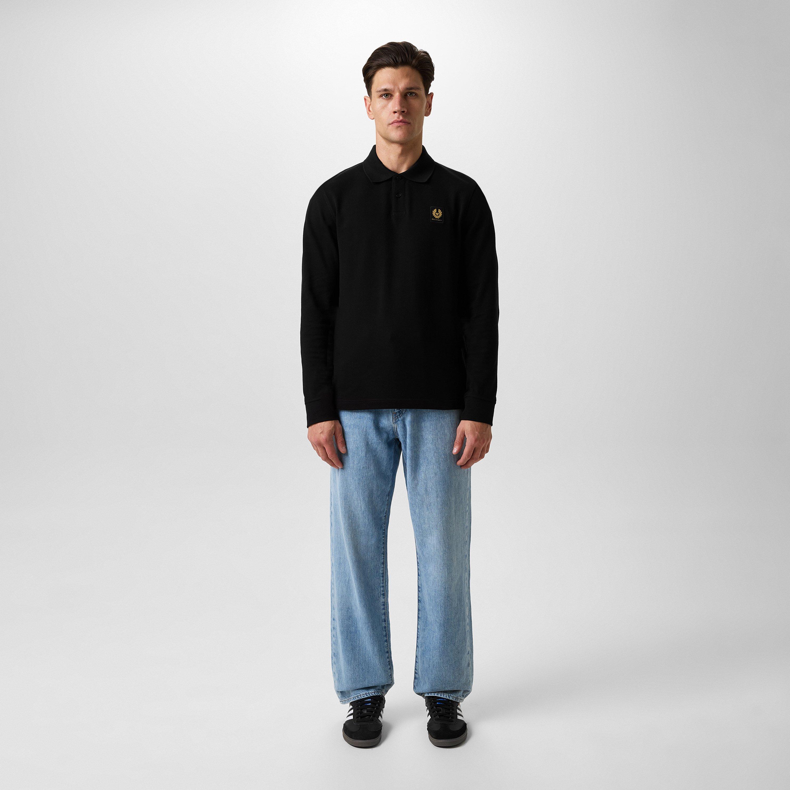 Black - Belstaff - Long Sleeved Polo Shirt - 6