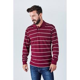 Harvey and Jones Striped Polo Shirt Mens