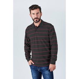 Harvey and Jones Striped Polo Shirt Mens