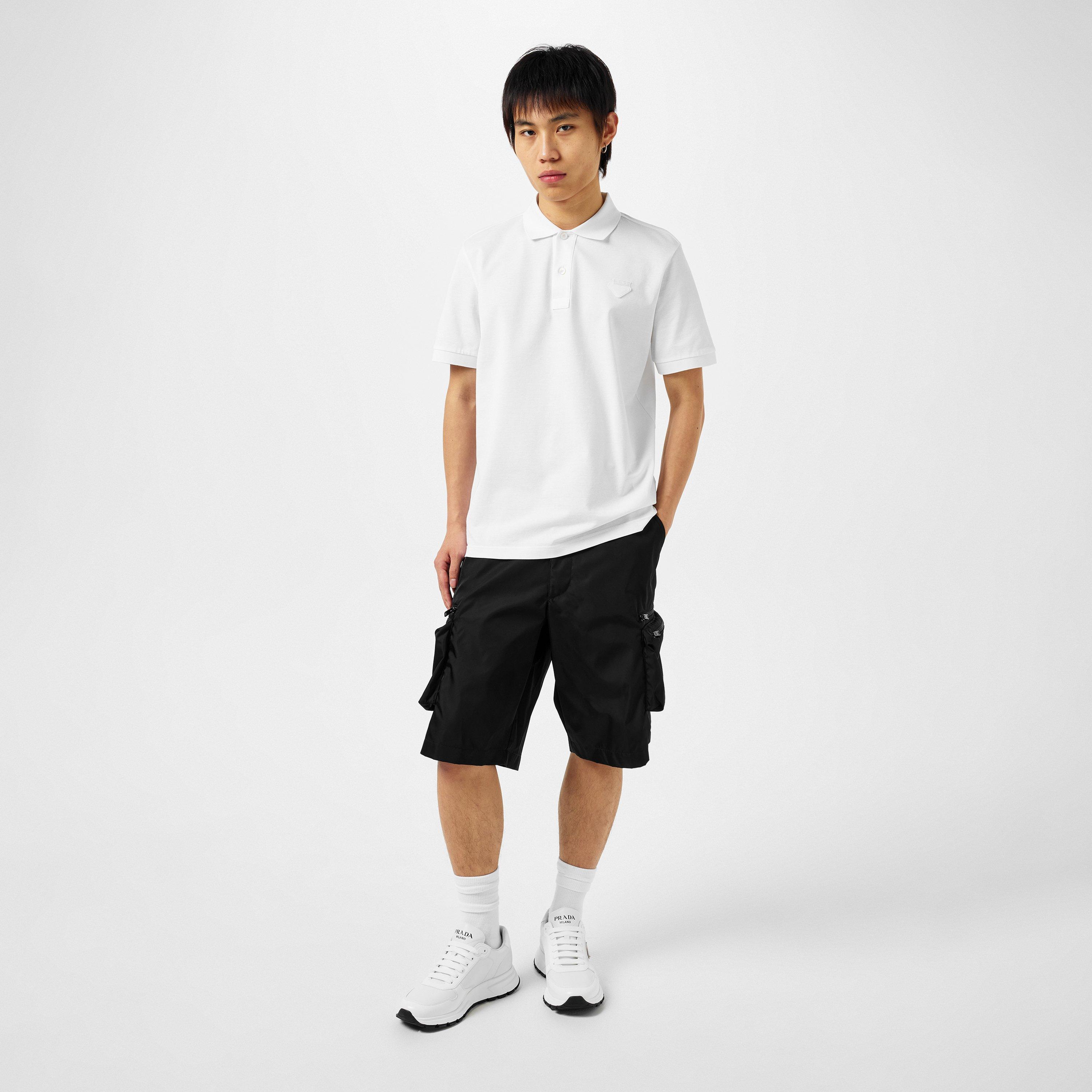 Bianco - Prada - Men'S Logo Cotton Pique Polo Shirt - 6
