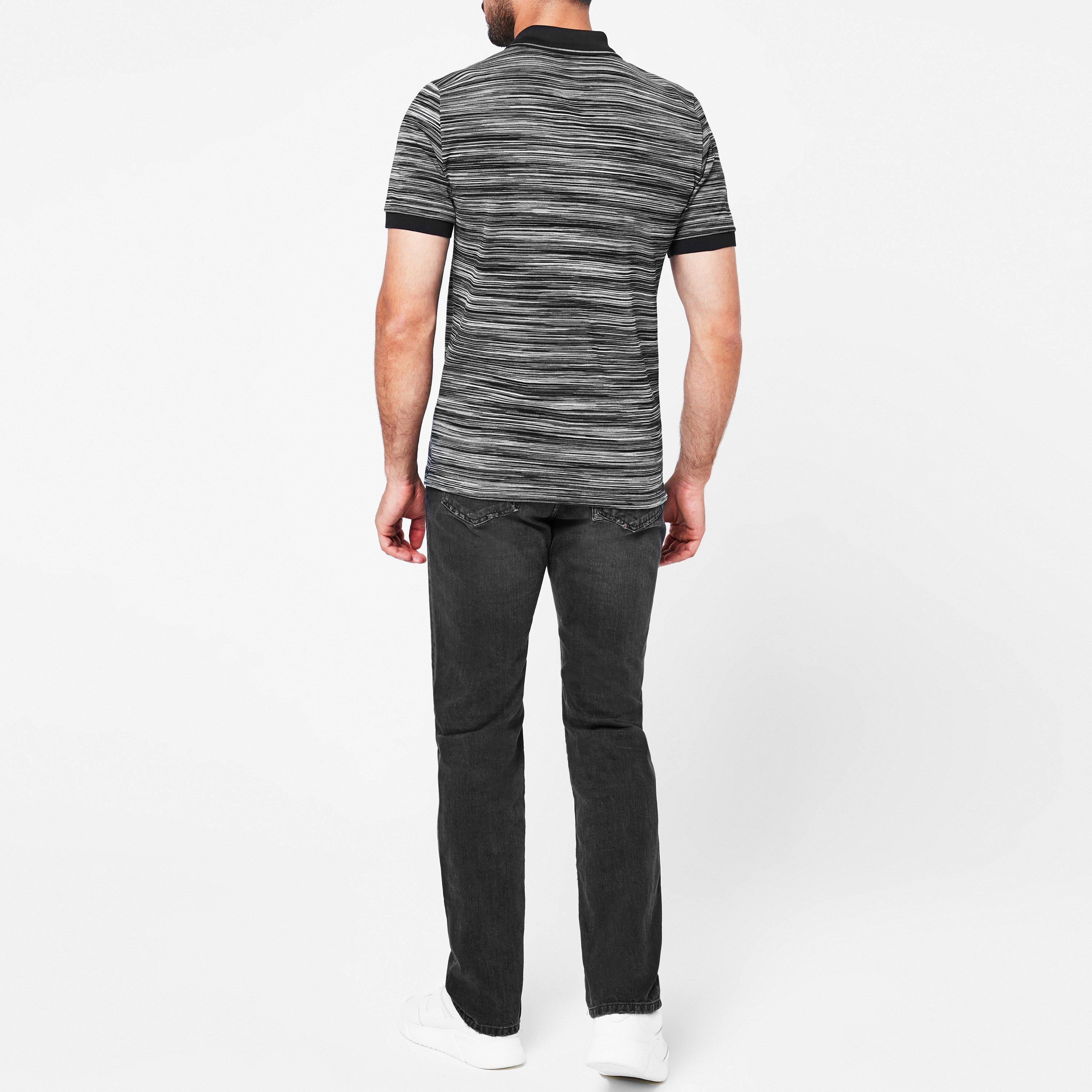 Black F901B - Missoni - Short Sleeve Tipped Polo Shirt - 4