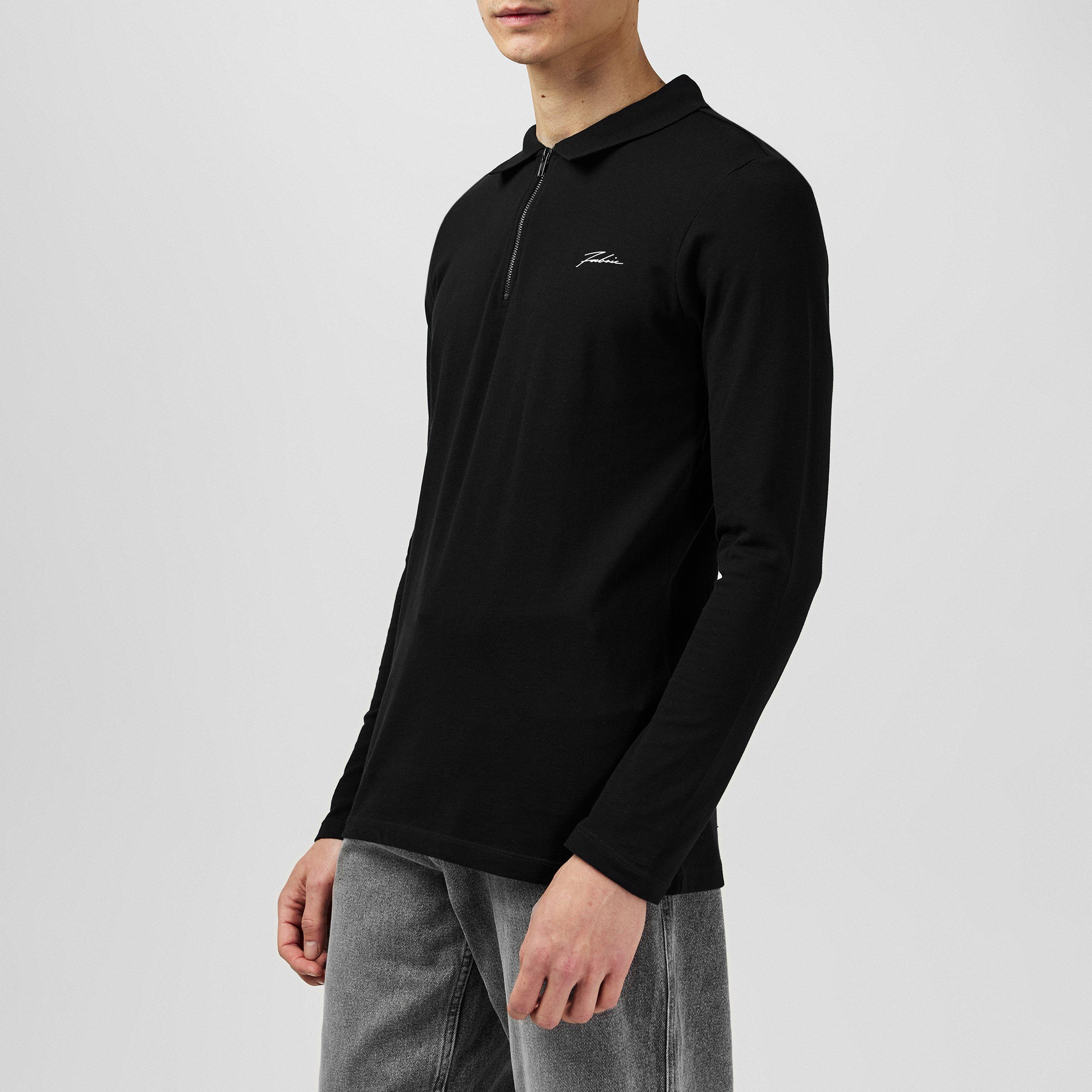 Black/Grey - Fabric - 2-Pack Long Sleeve Polo - 3