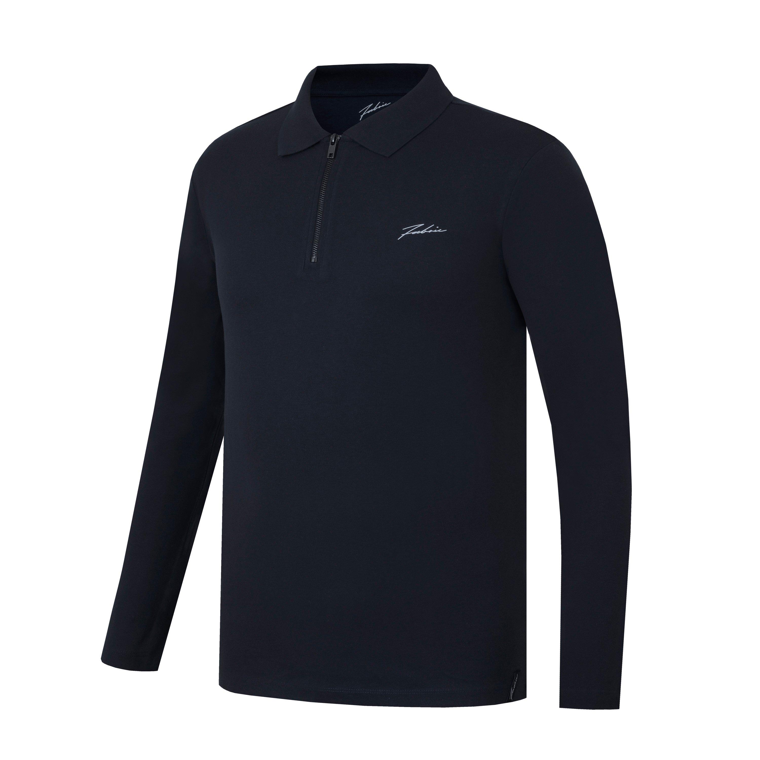 Black/Grey - Fabric - 2-Pack Long Sleeve Polo - 7