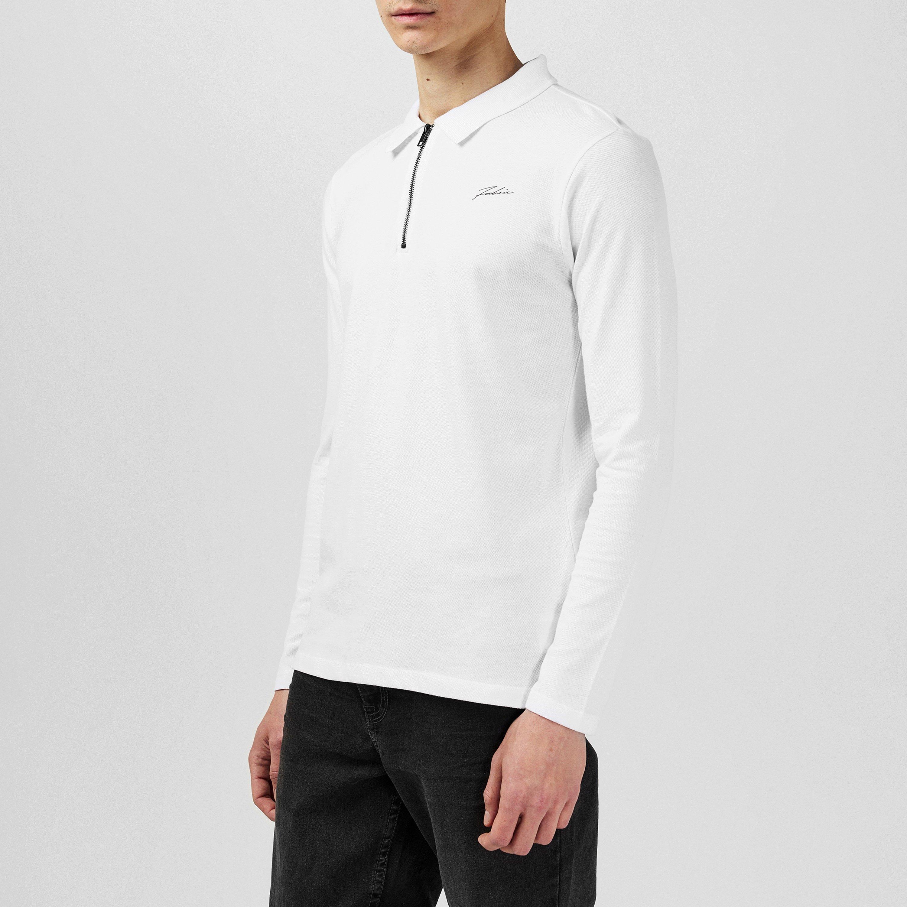 Navy/White - Fabric - 2-Pack Long Sleeve Polo - 2