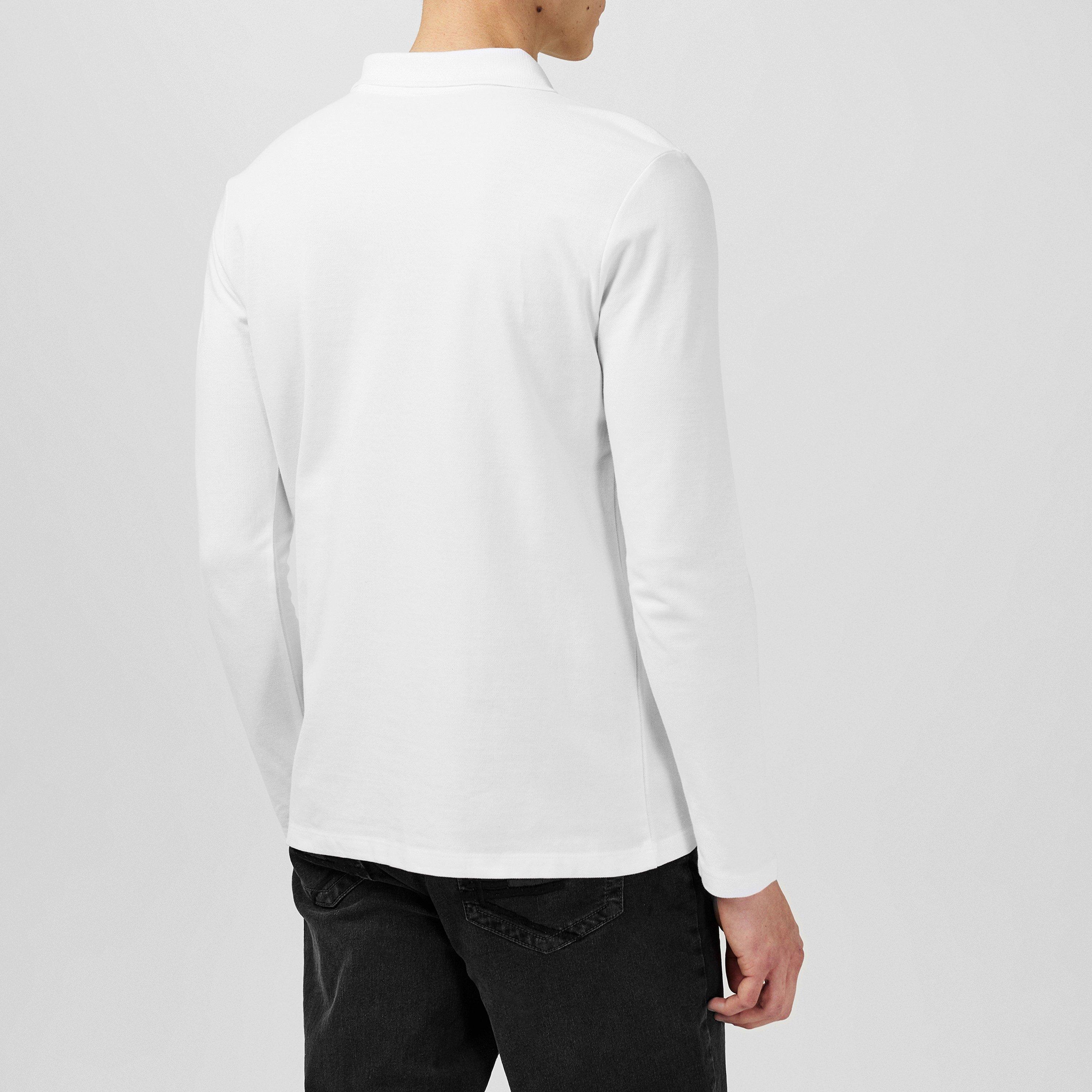 Navy/White - Fabric - 2-Pack Long Sleeve Polo - 3