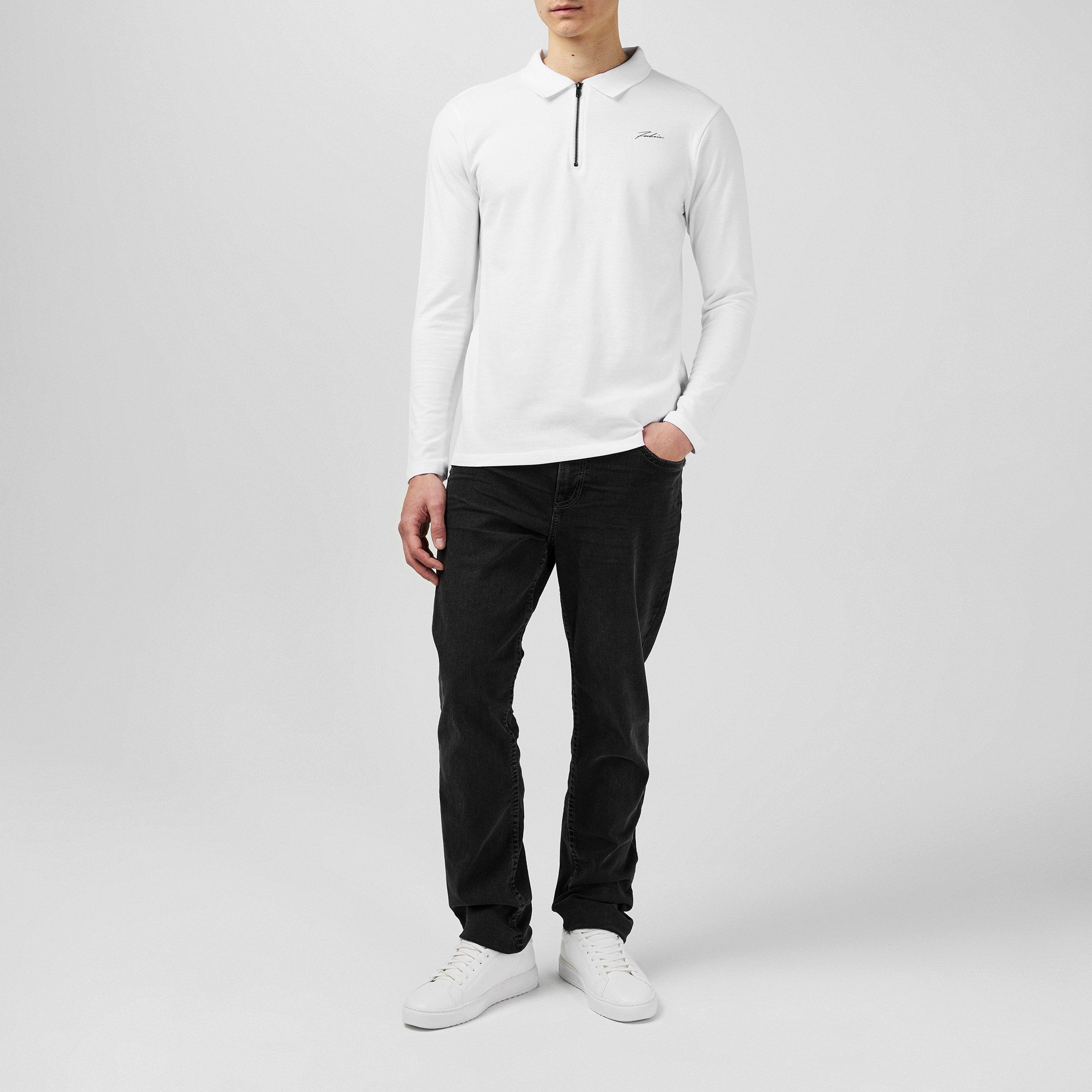 Navy/White - Fabric - 2-Pack Long Sleeve Polo - 5