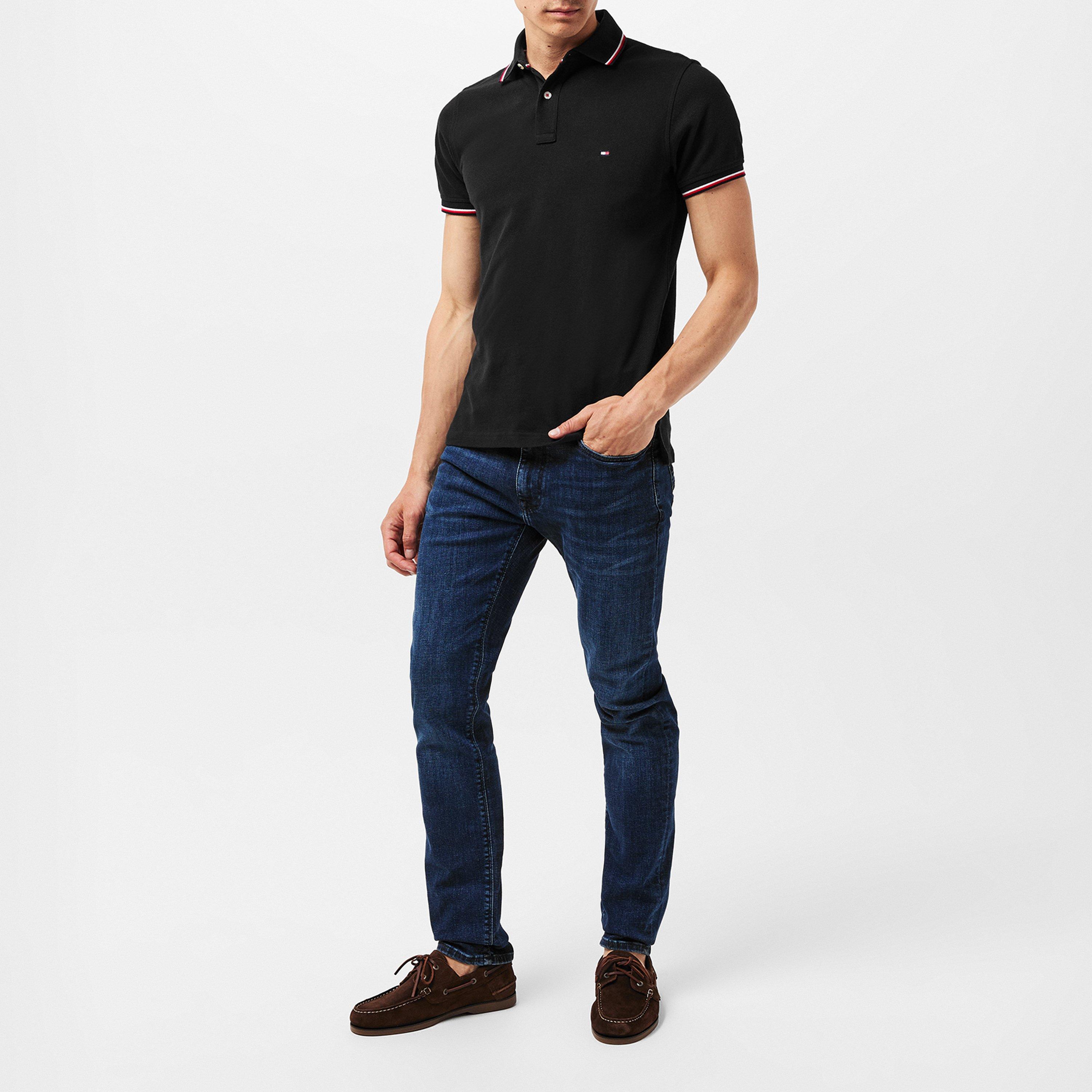 Negro - Tommy Hilfiger - Core Tipped Slim Polo Shirt - 6