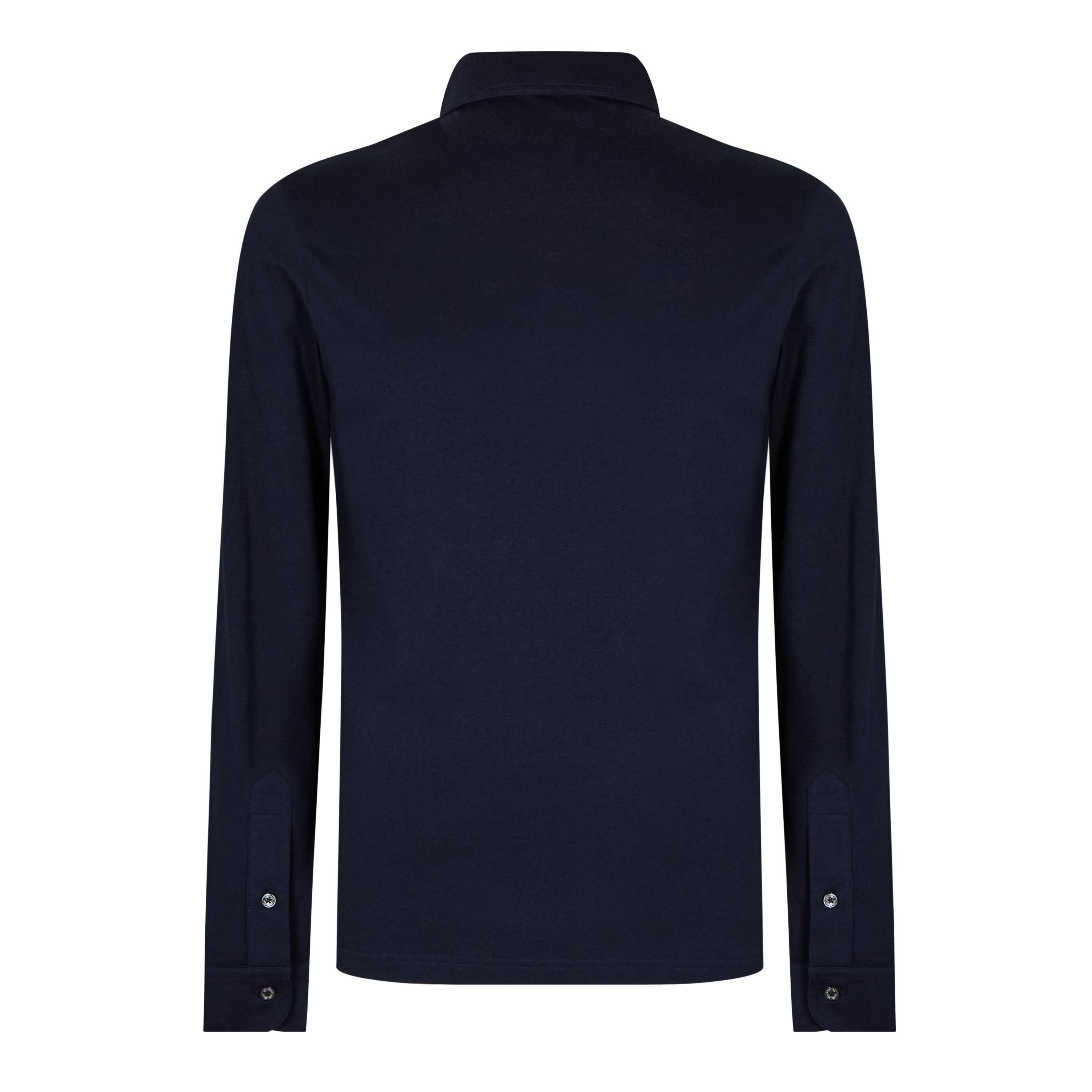 Navy 778 - Moncler - Men's Long-Sleeve Polo Shirt - 2