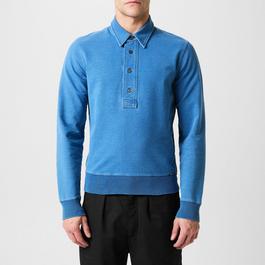 Tom Ford Indigo Long Sleeve Polo Shirt