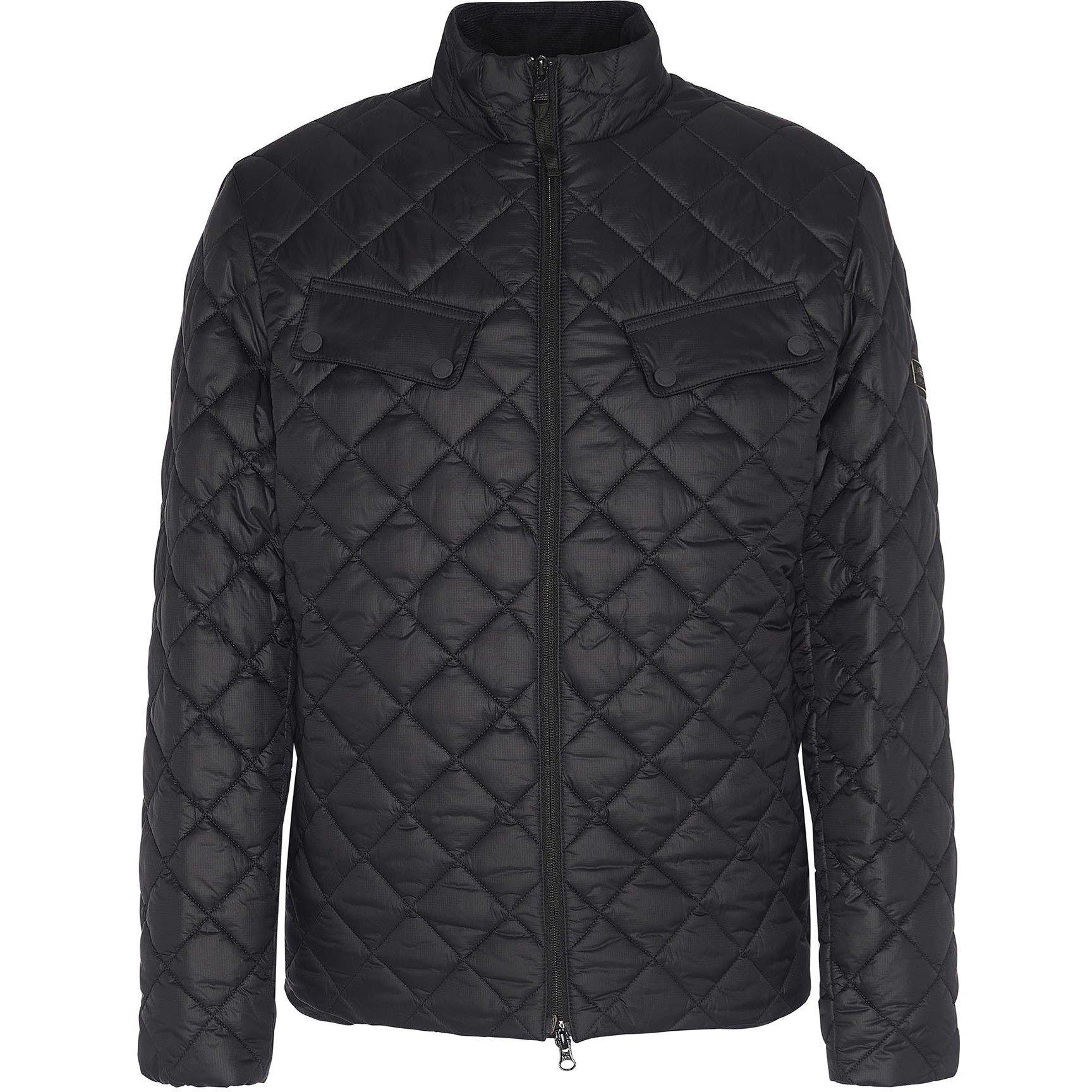 Black BK11 - Barbour International - Men's Ariel Box Diamond Quilted Jacket - 1