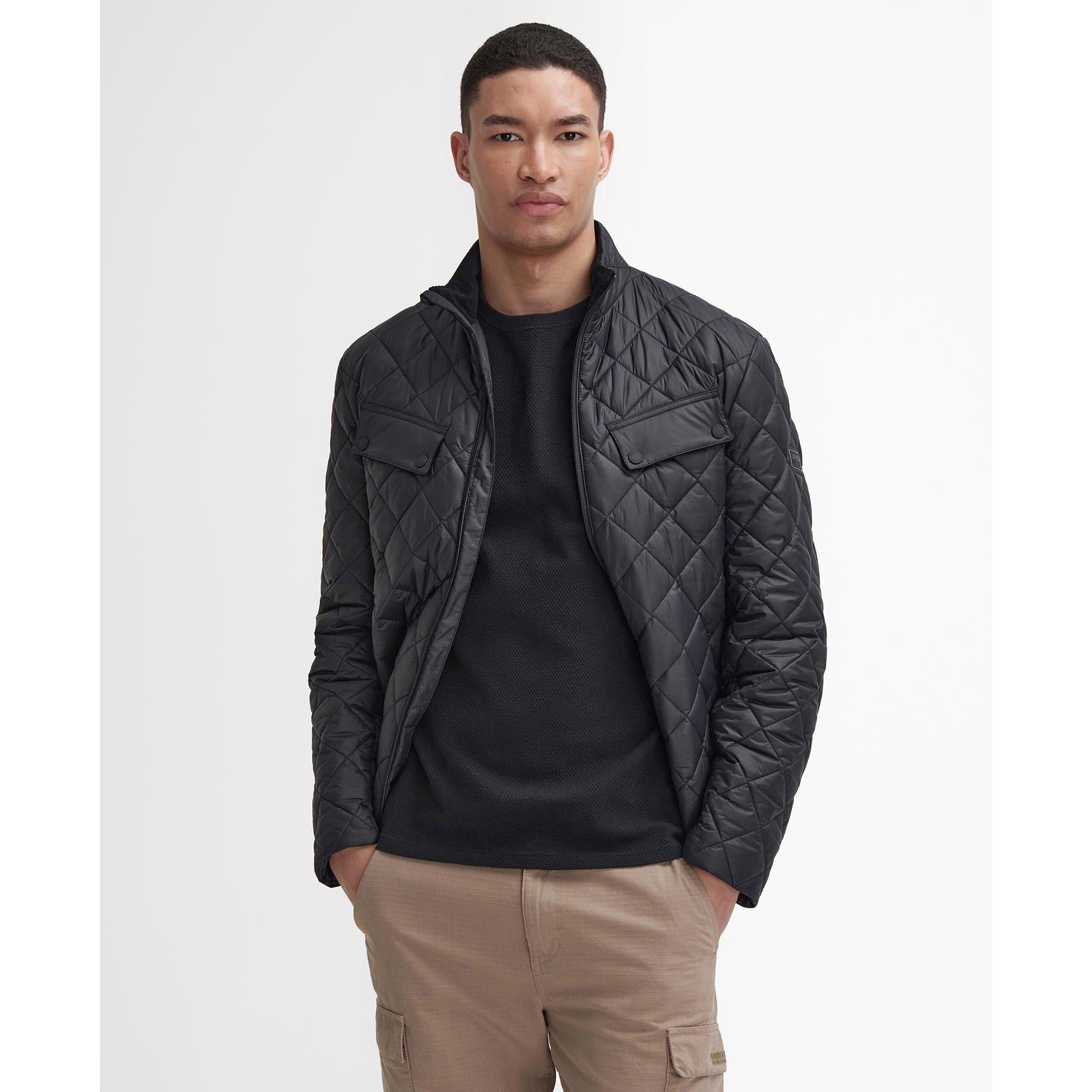 Black BK11 - Barbour International - Men's Ariel Box Diamond Quilted Jacket - 2