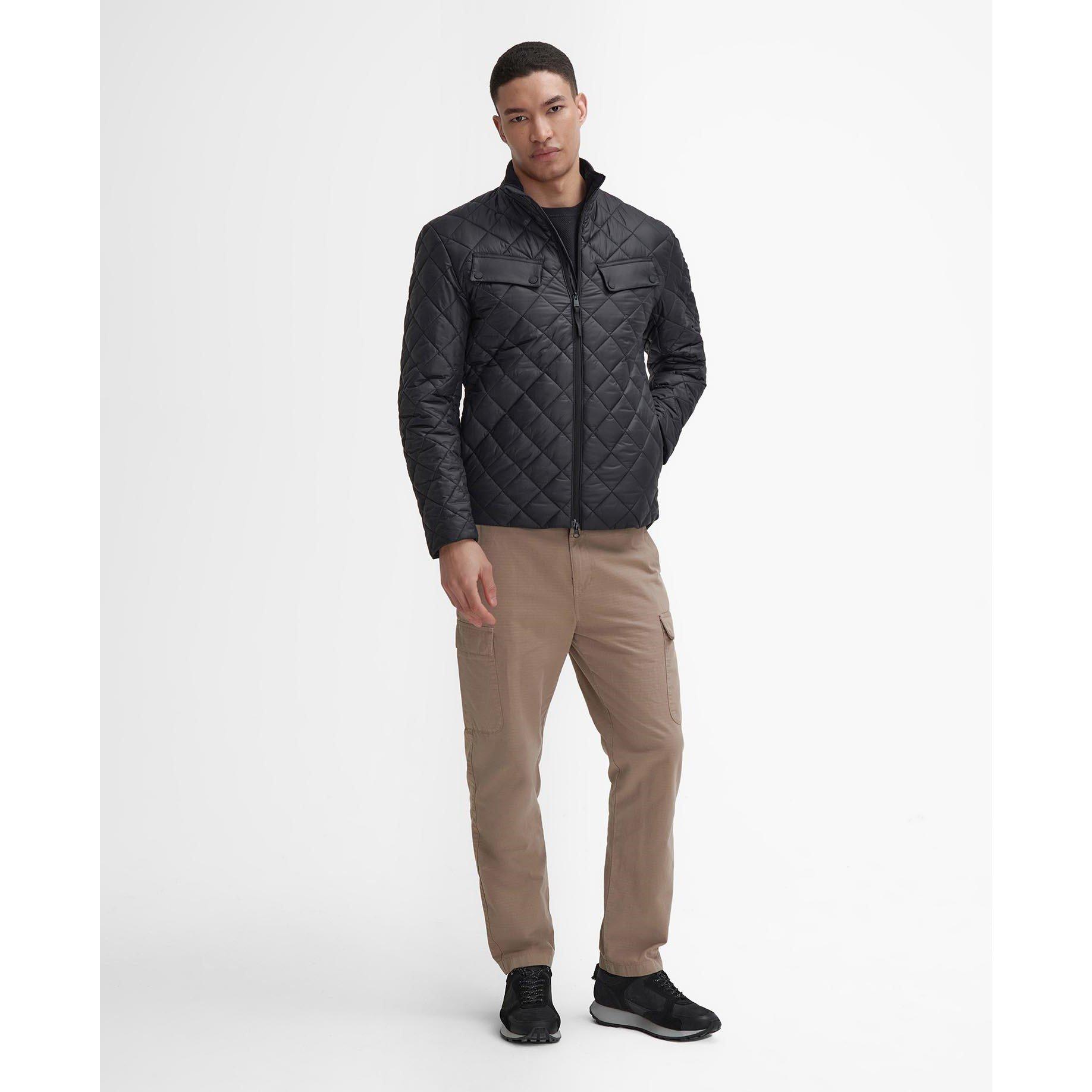 Black BK11 - Barbour International - Men's Ariel Box Diamond Quilted Jacket - 5