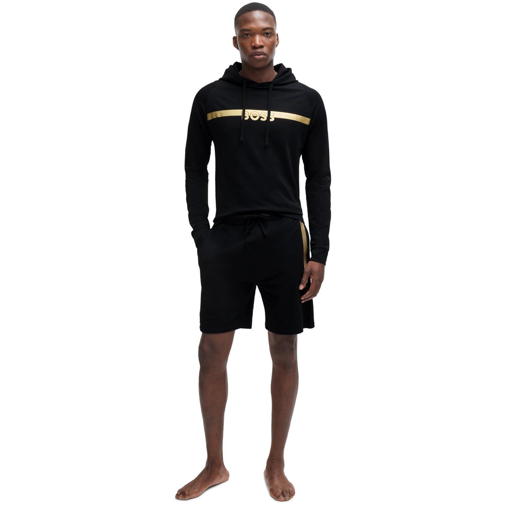 Black/Gold 001 - Boss - Men's BW Authentic Adjustable Drawstring Hoodie - 6