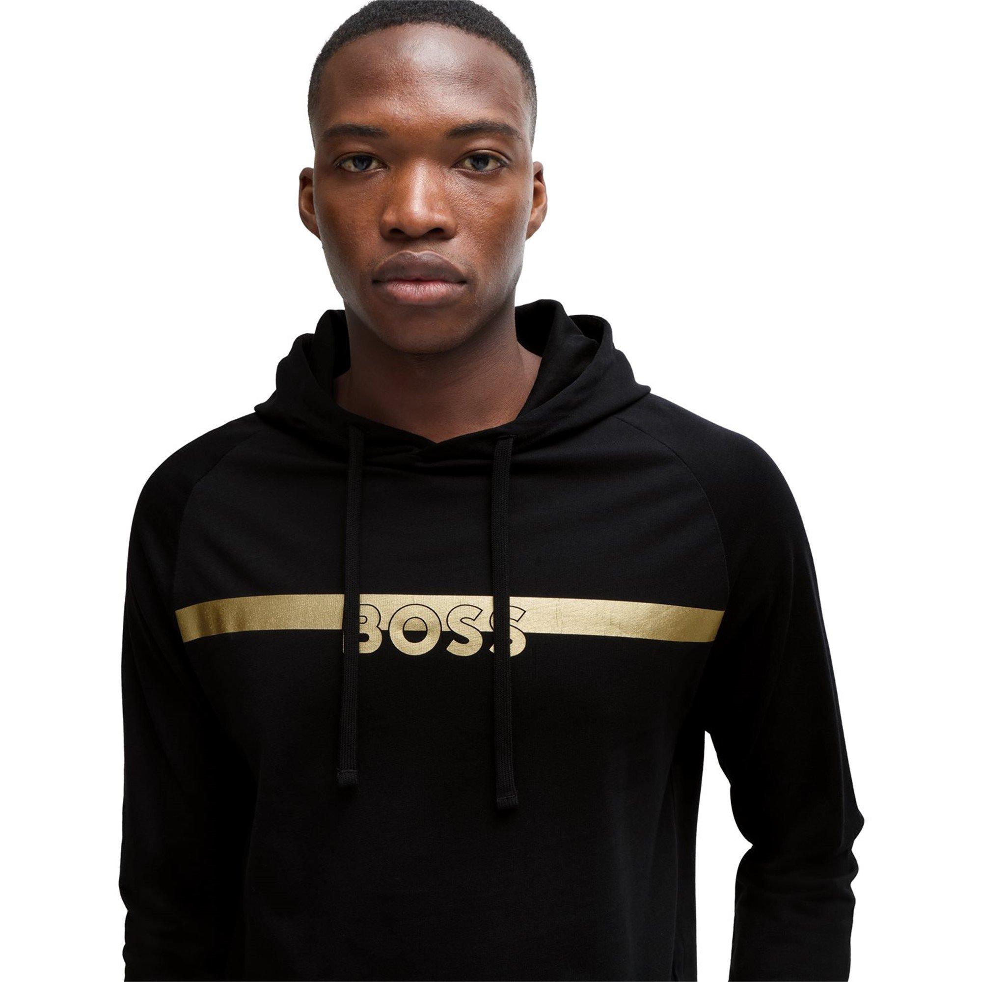 Black/Gold 001 - Boss - Men's BW Authentic Adjustable Drawstring Hoodie - 7