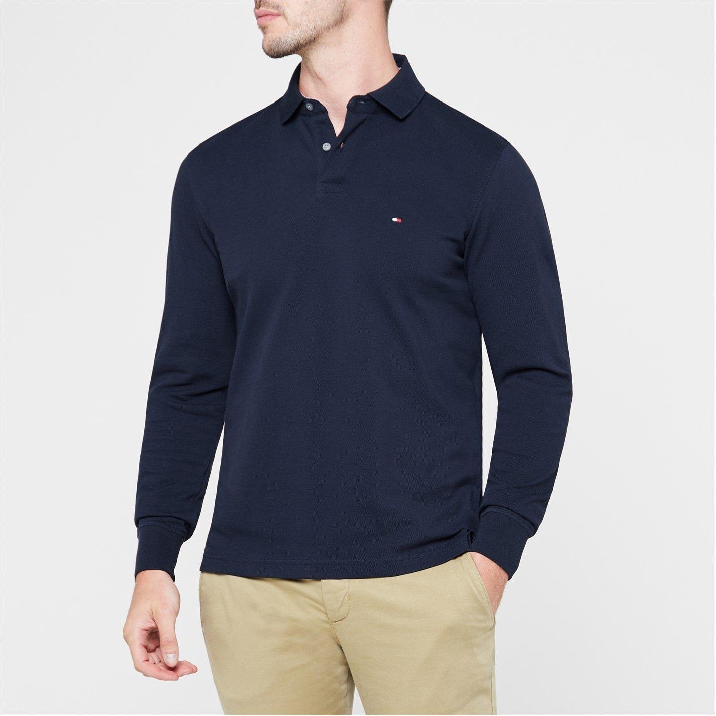 Tommy Hilfiger 1985 Long Sleeve Polo Shirt - Desert Sky DW5 - XL