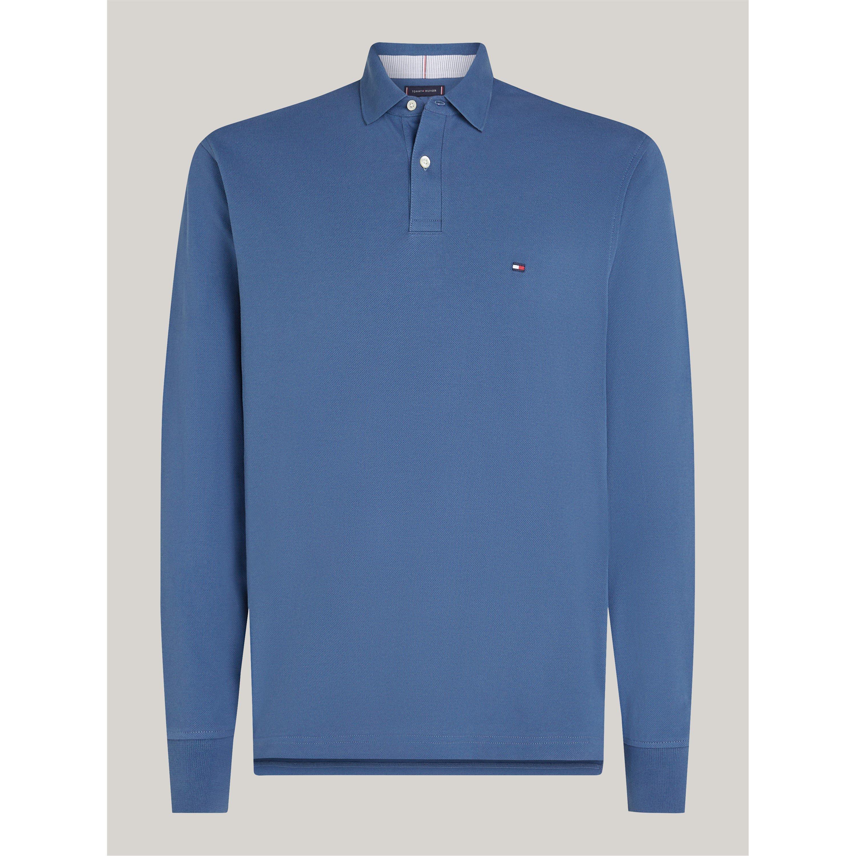 Tommy Hilfiger Men's 1985 Long Sleeve Polo Shirt - Aegean Sea Dbz - 2XL